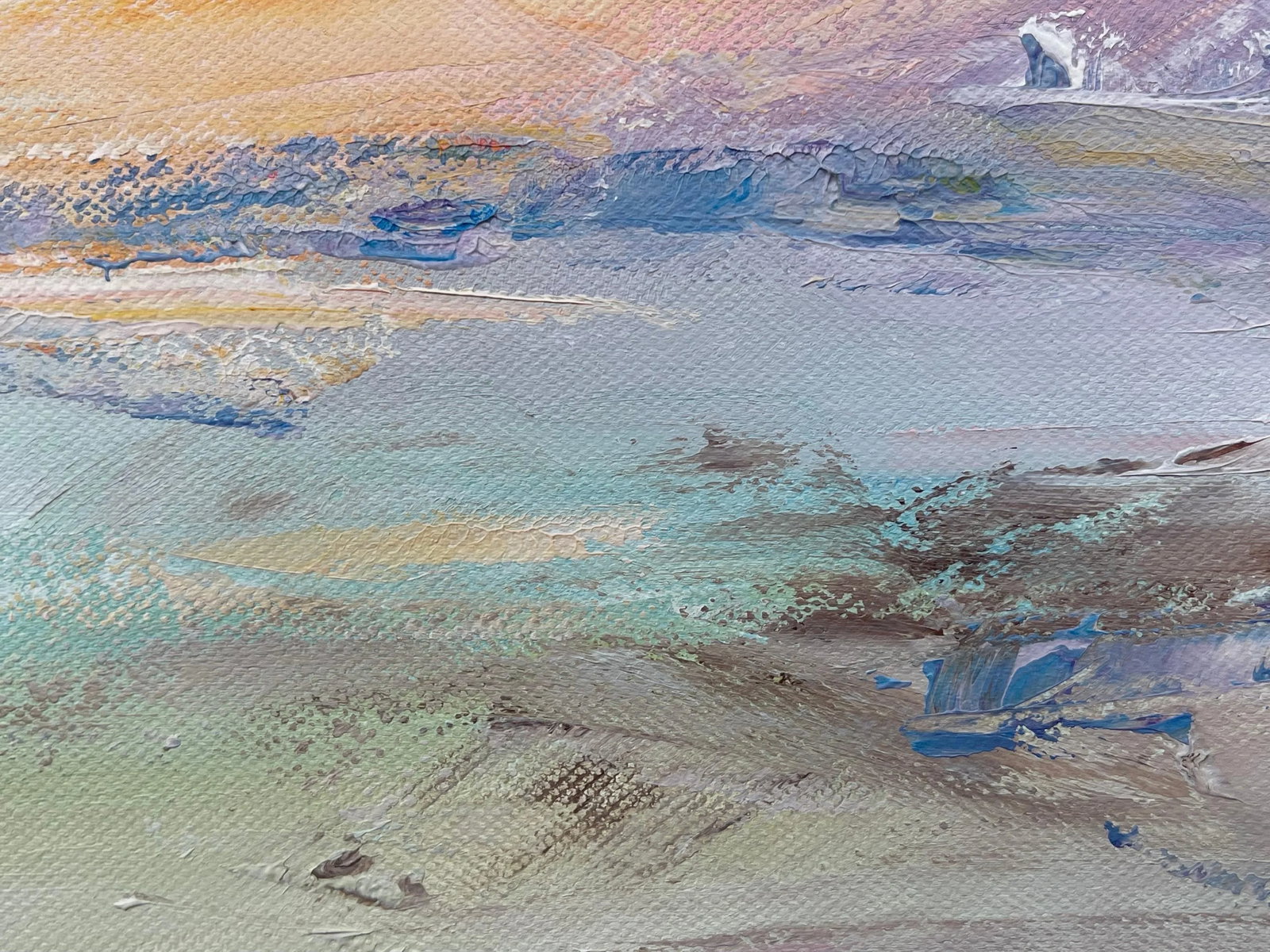 Serene Abstract Impressionist Seascape Landscape - Unique Original Art by Contemporary British Artis - 6