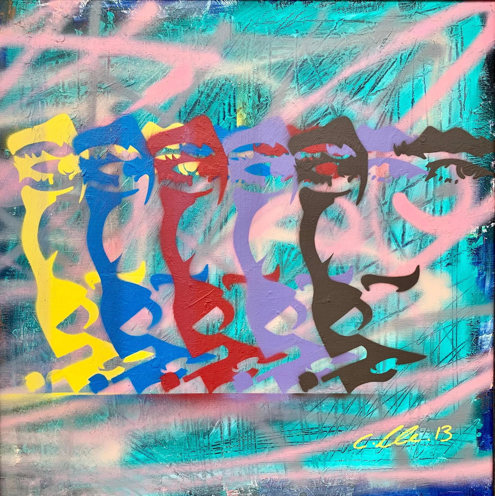 Chris Pegg, James Dean Smoking Cigarette Portrait Pop Art by British Urban Graffiti Artist, 2013 - 2
