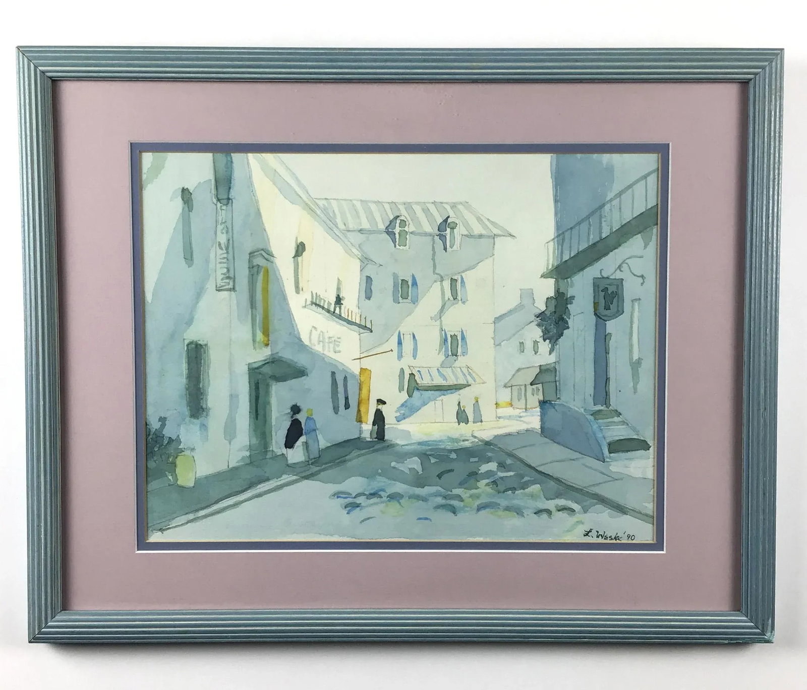 Framed Vintage Watercolor Original Painting - 10