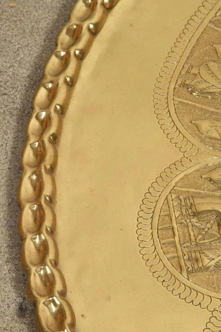 Large Brass Persian Hanging Tray - 5