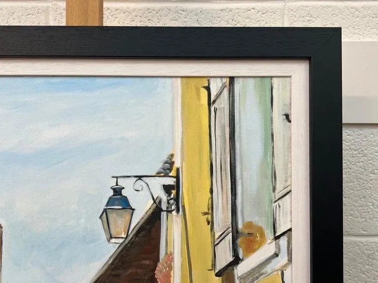 2012 Painting of Bergerac Old Town Cafe in France by Contemporary British Artist Angela Wakefield, F - 11