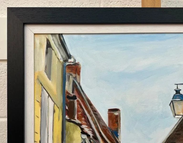 2012 Painting of Bergerac Old Town Cafe in France by Contemporary British Artist Angela Wakefield, F - 7