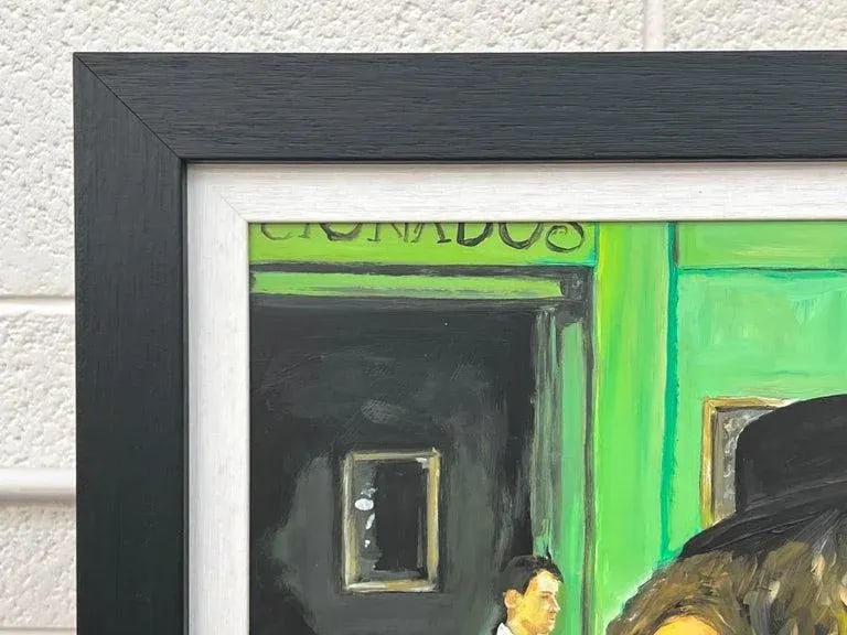 Woman Smoking at Le Cafe La Nuit in Arles, France Original Painting by Contemporary British Artist A - 7