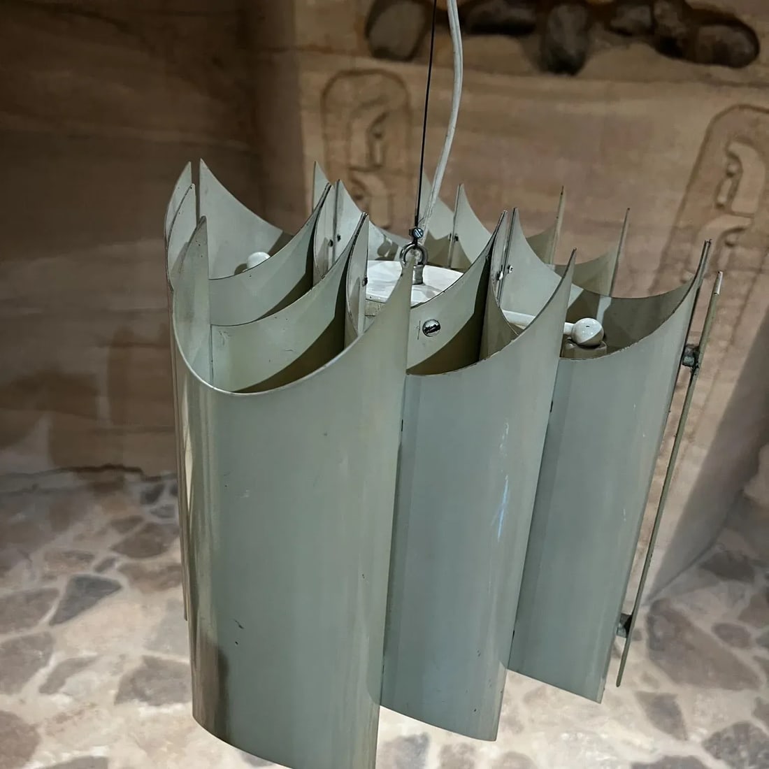 1970s Cathedral Chandelier by Robert Sonneman, Vintage Mother-of-Pearl - 2