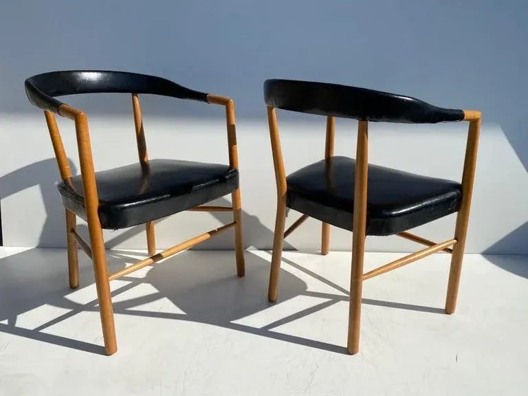 1950s United Nations Armchairs Attributed to Jacob Kjaer - A Pair - 2