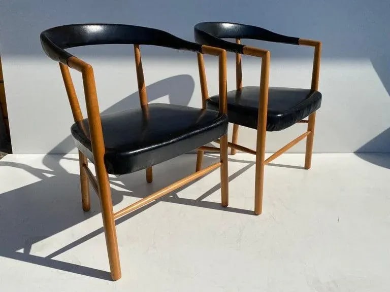 1950s United Nations Armchairs Attributed to Jacob Kjaer - A Pair - 3