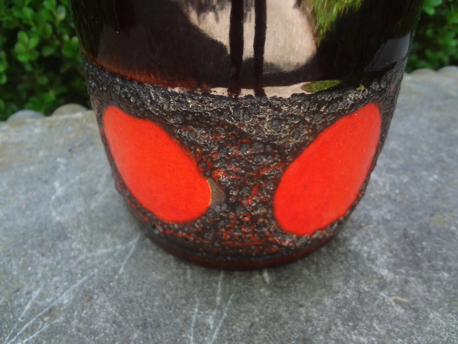 1960s West German Glazed Pottery Vase With Geometric Design - 5