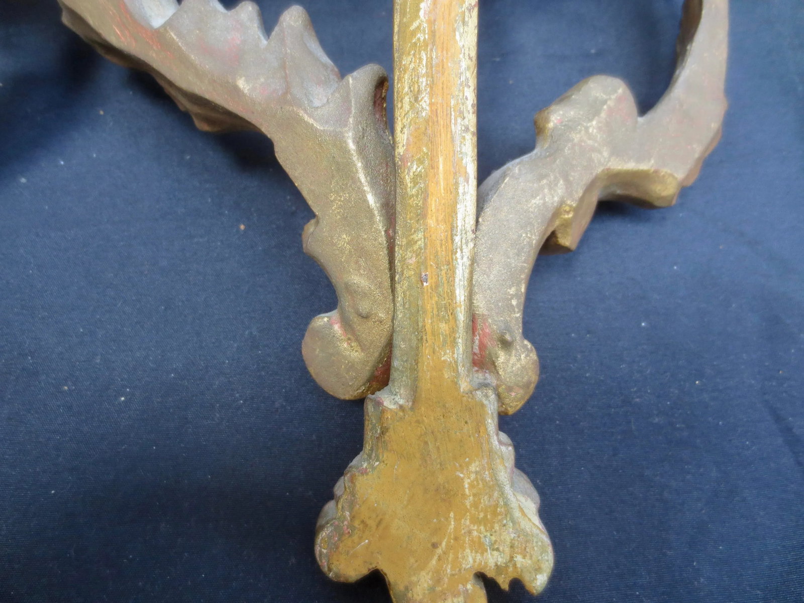 Vintage Carved Italian Gilt Wood Wall Brackets - A Pair of 2 - 8