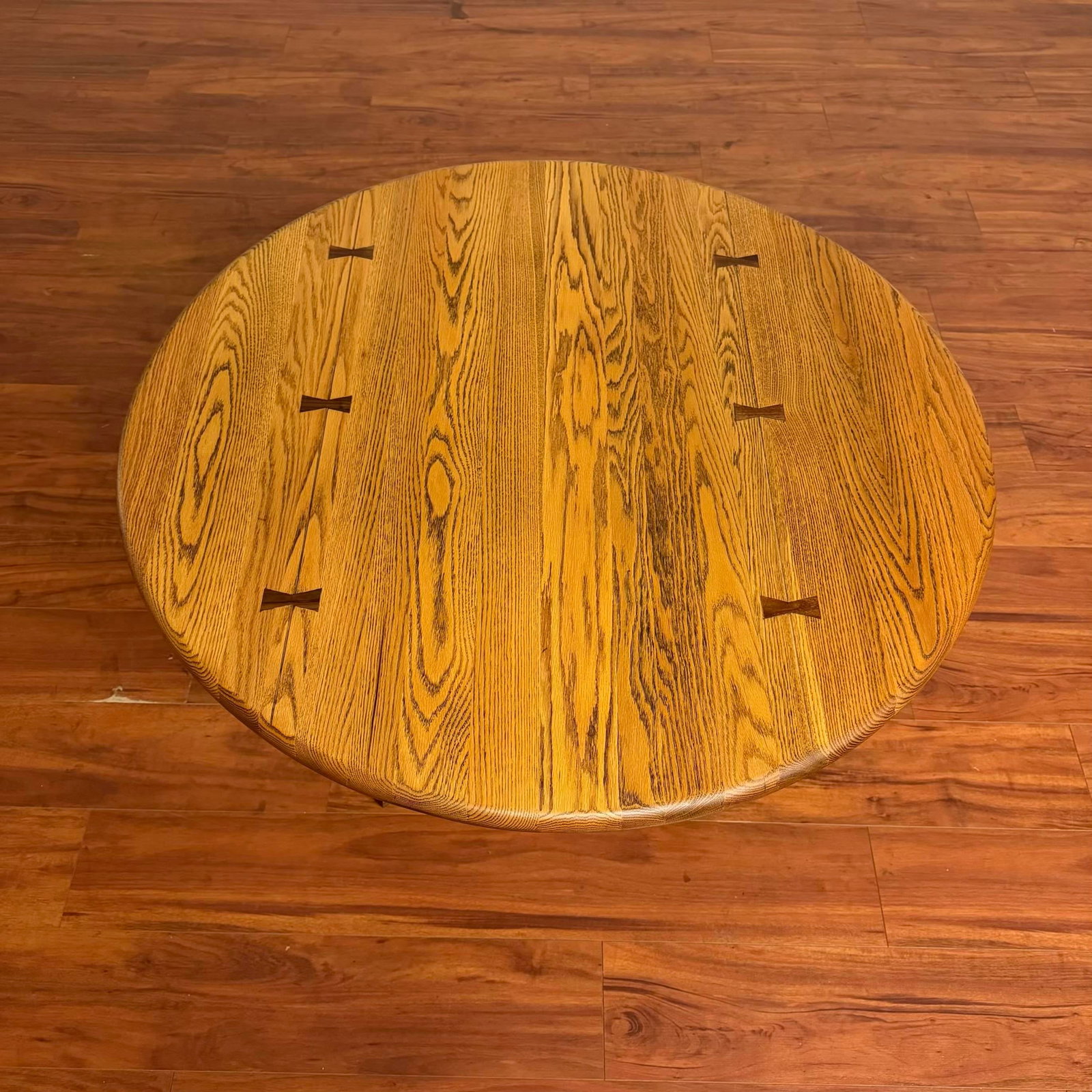 Connant Ball Solid Oak Round Dining / Game Table - 4