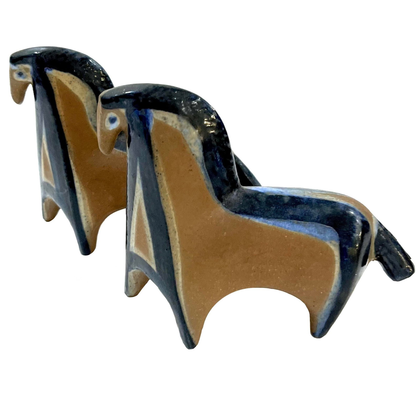 1960's Lisa Larson - Gustavberg - Swedish Lilla Zoo Horses - A Pair - 11