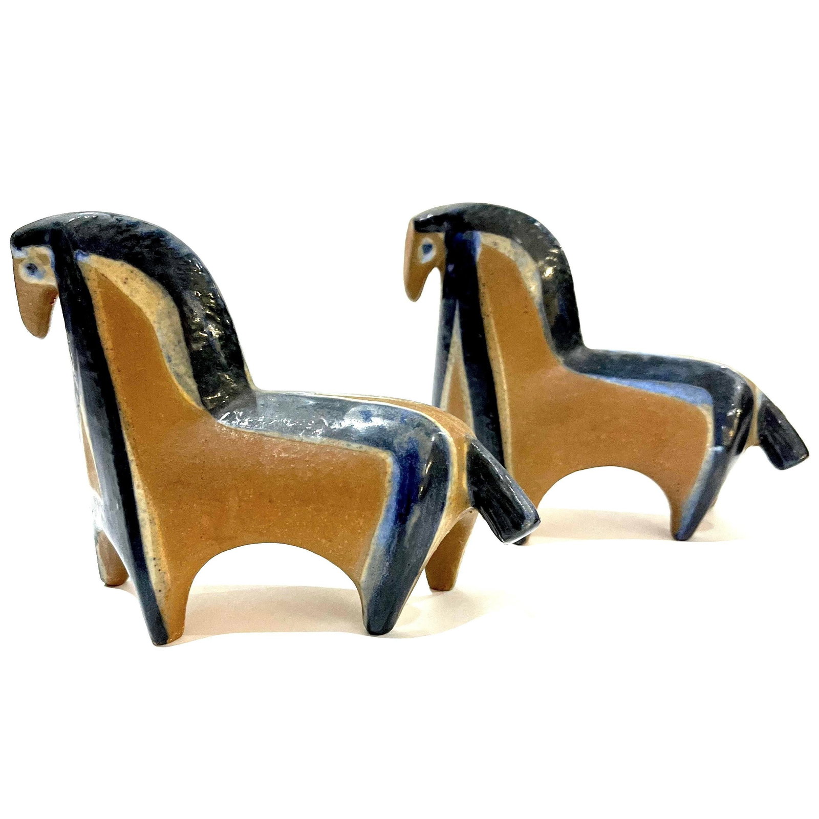 1960's Lisa Larson - Gustavberg - Swedish Lilla Zoo Horses - A Pair - 2