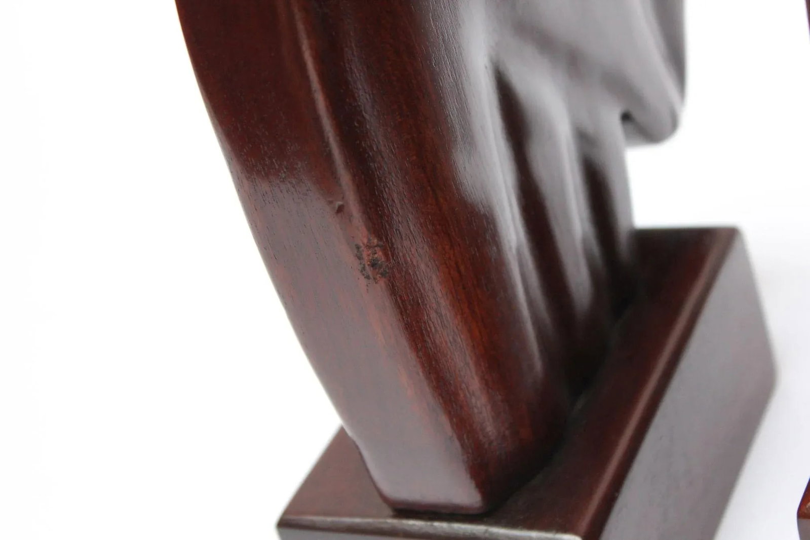 1950s Carved Solid Mahogany Horse Head Bookends- a Pair - 6
