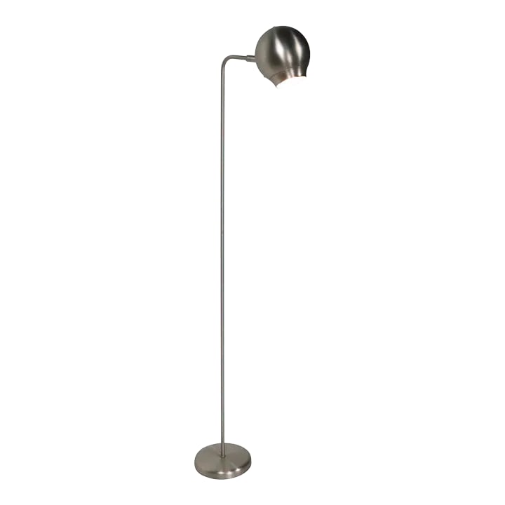 Space Age Brushed Steel Kovacs Eyeball Floor Lamp C 1950/1960's: Chic Space Age design George Kovacs eyeball floor lamp in brushed steel finish. The lamp features a tilting ball top shade, and accepts a standard size screw in bulb. This example is in very good,