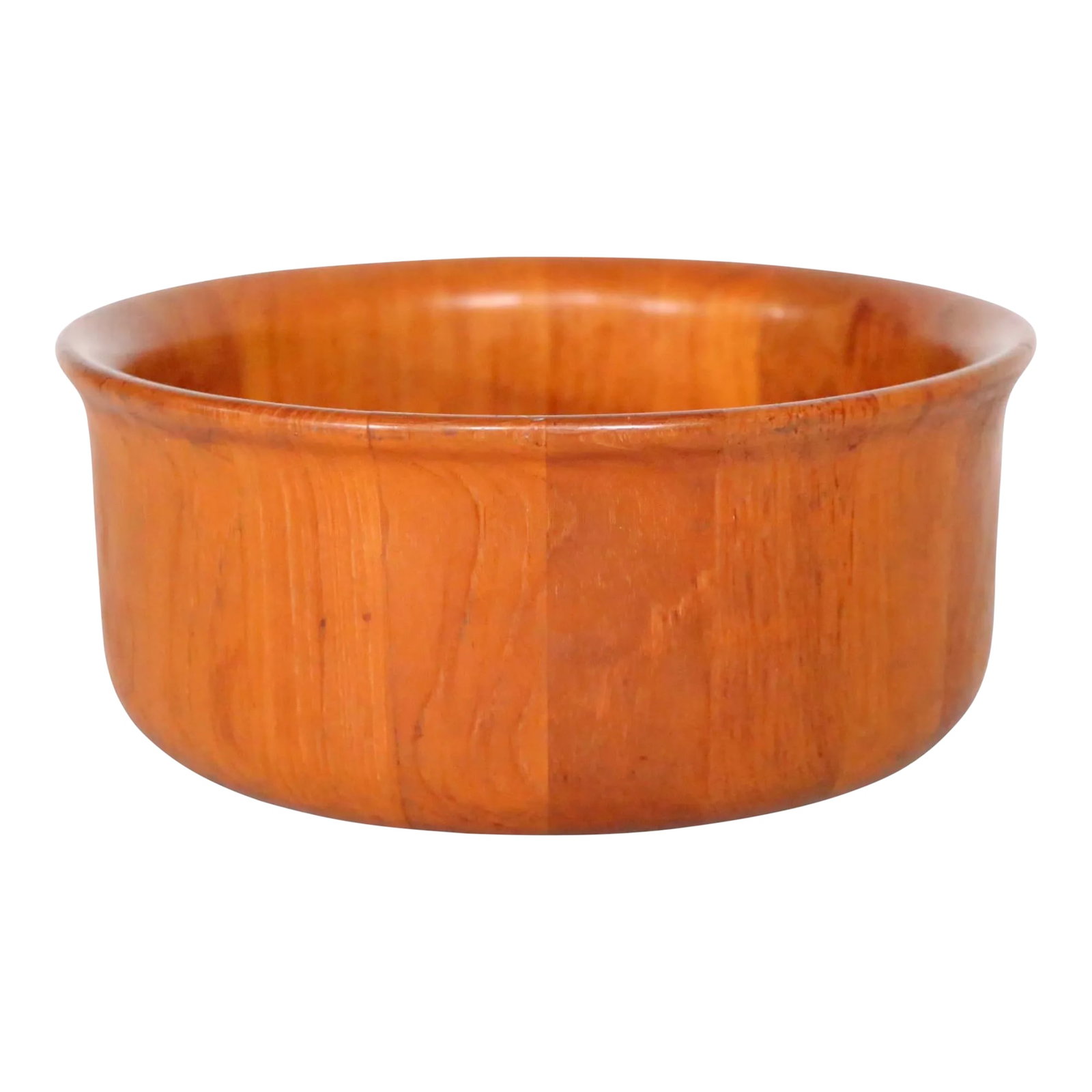 Mid Century Danish Modern Teak Salad Bowl by Richard Nissen Made in Denmark C 1950/1960's: Chic architectural serving, salad bowl designed by Richard Nissen for Nissen Made in Danmark c 1950/1960's. The bowl is constructed of solid teak, it is in very good, original condition, clean and
