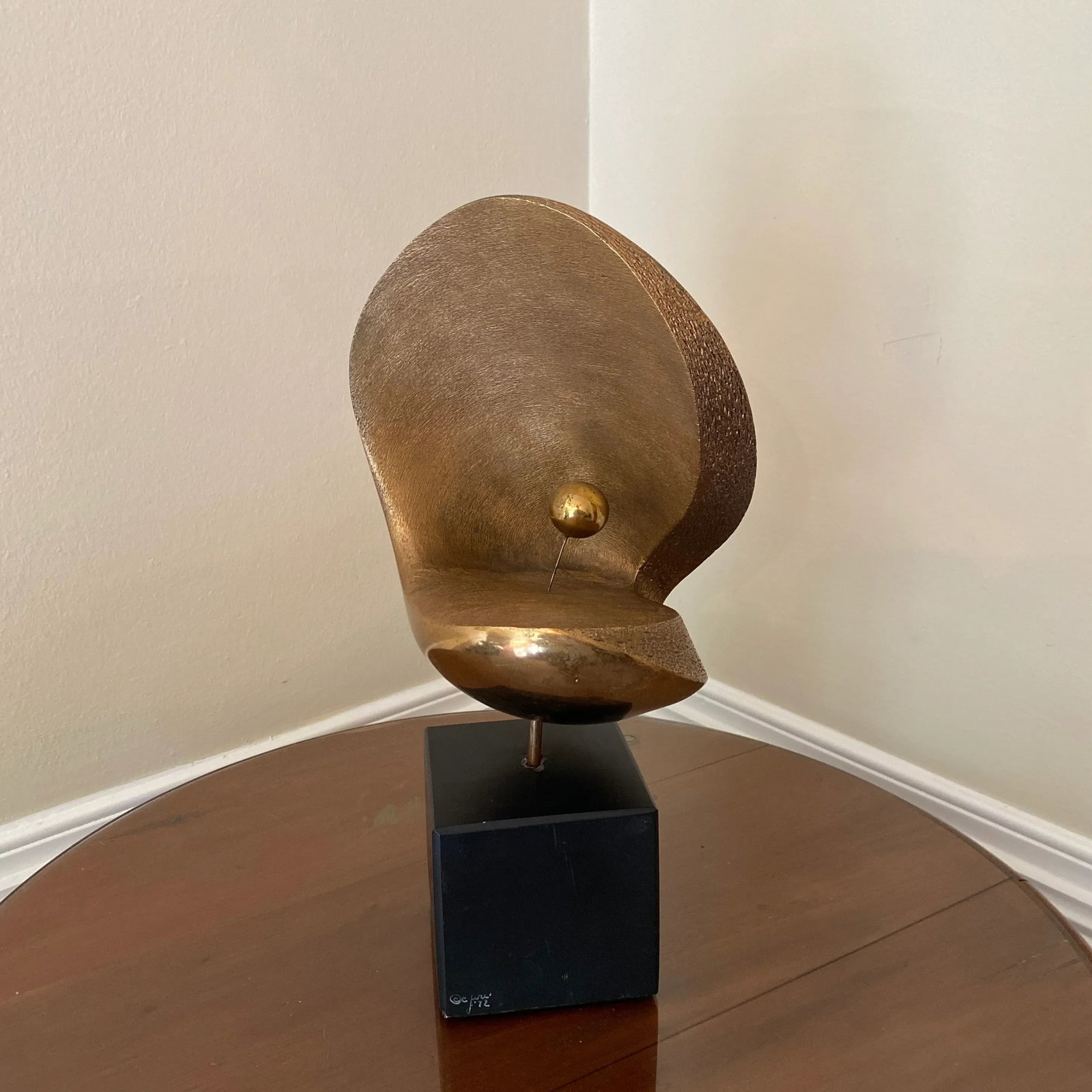 1970s Curtis Jere Brutalist Bronze Clam Sculpture, Dated 1972 - 2