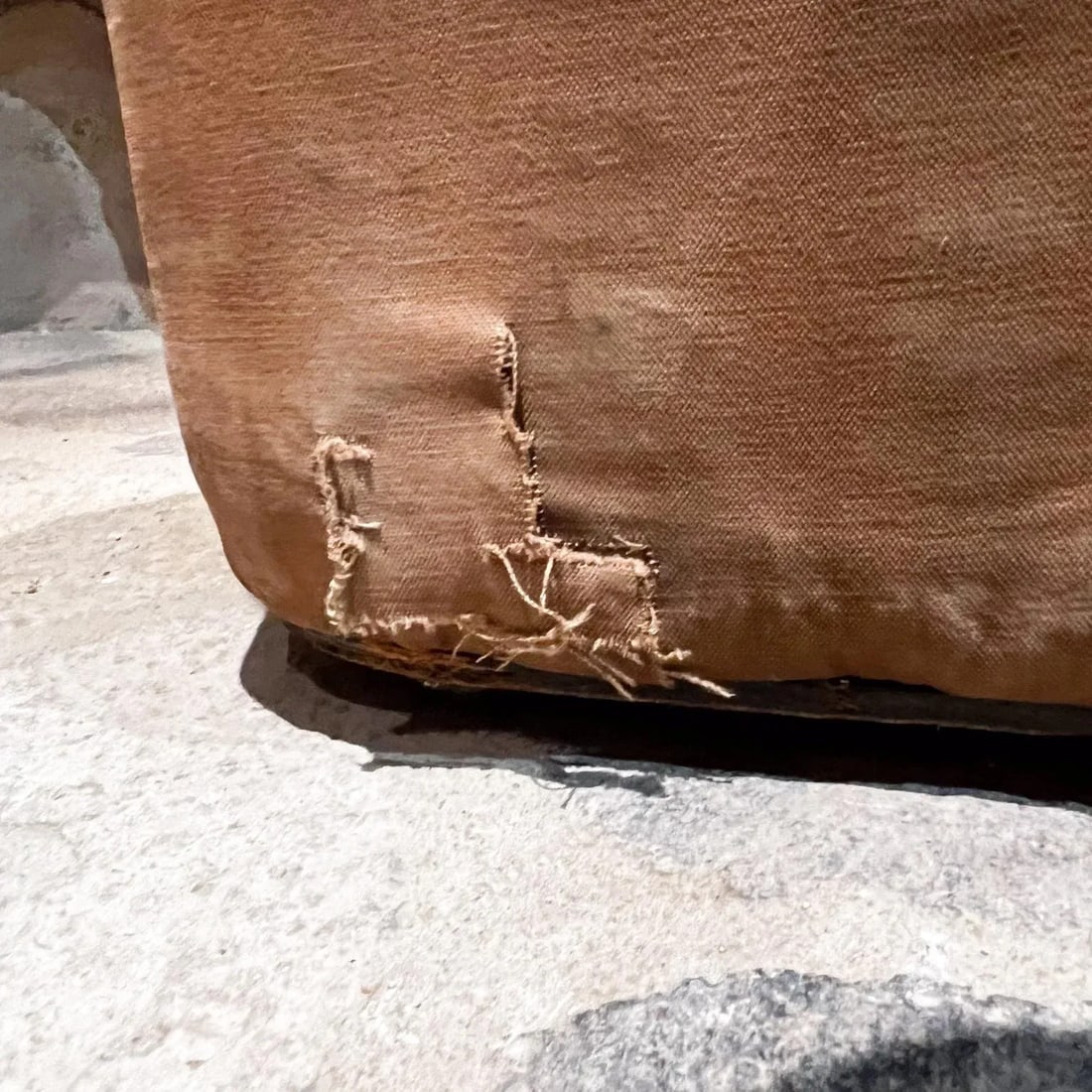 1940s Distressed Military Ice Bucket Portable Chest Leather Canvas - 7