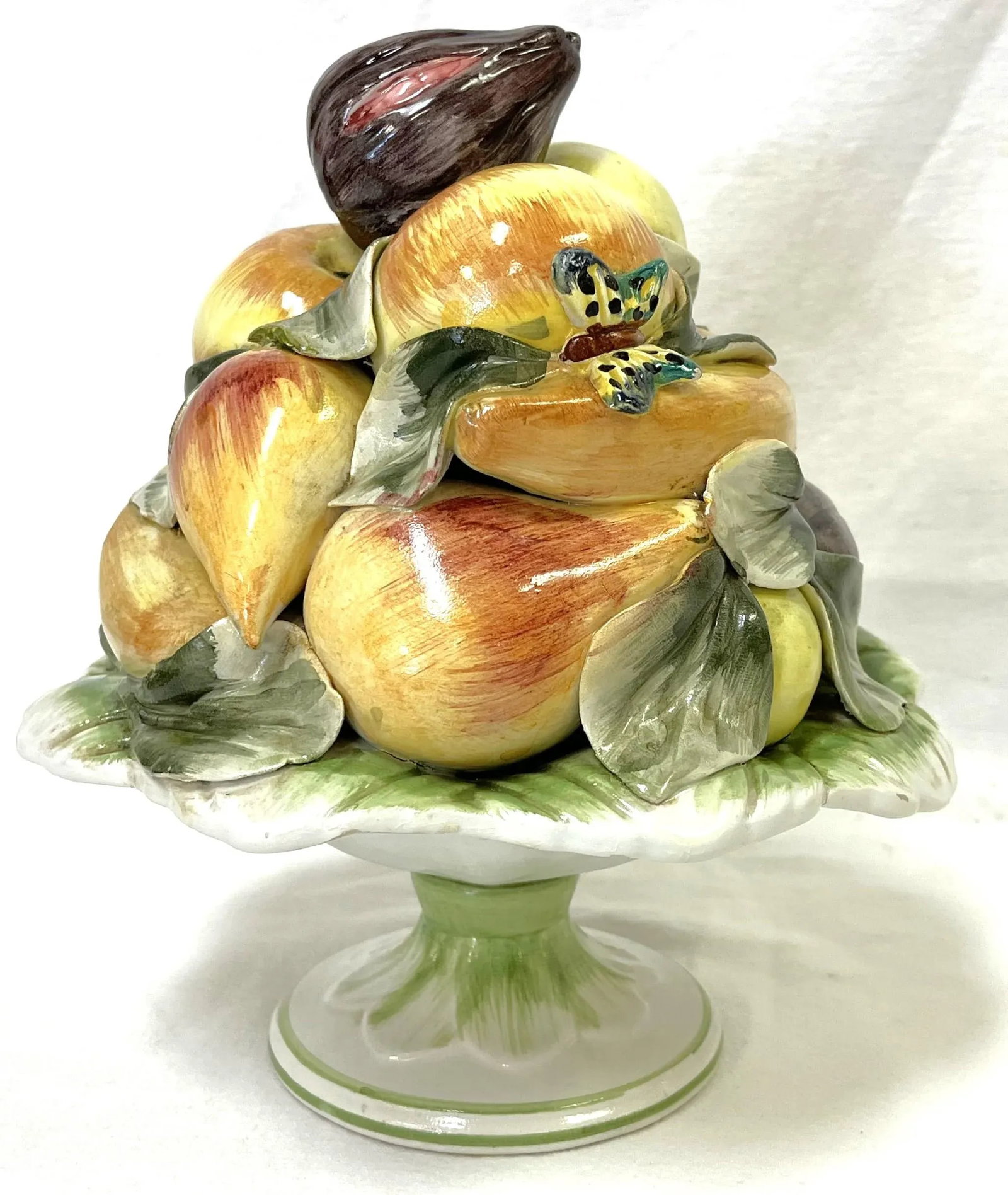 Vintage Nora Fenton Petite Majolica Fruit Centerpiece Made in Italy - 13