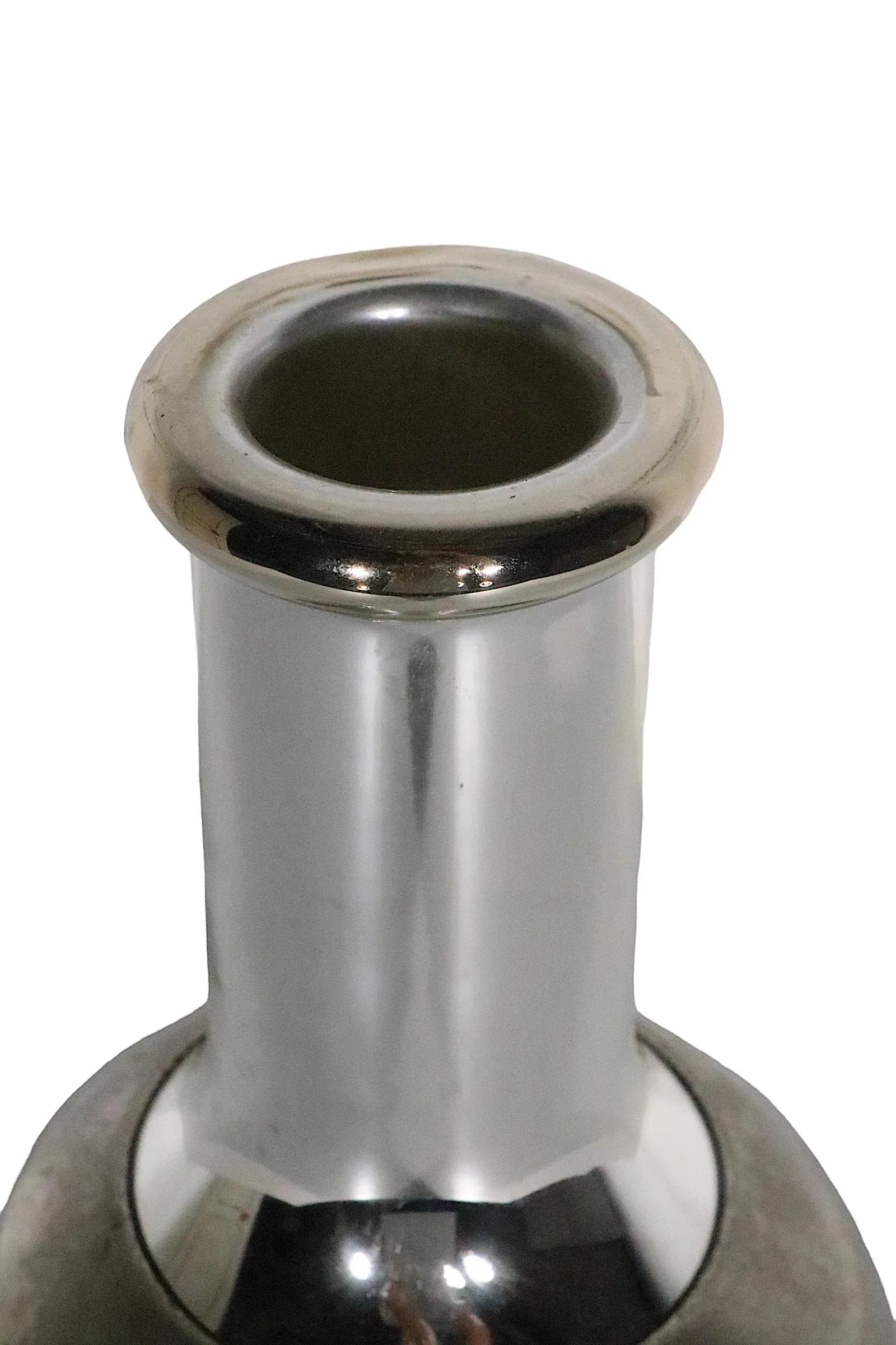 Glass Lined Metal Carafe With Original Mirrored Glass Stopper American Thermos Bottle Co. C. 1911 - 6