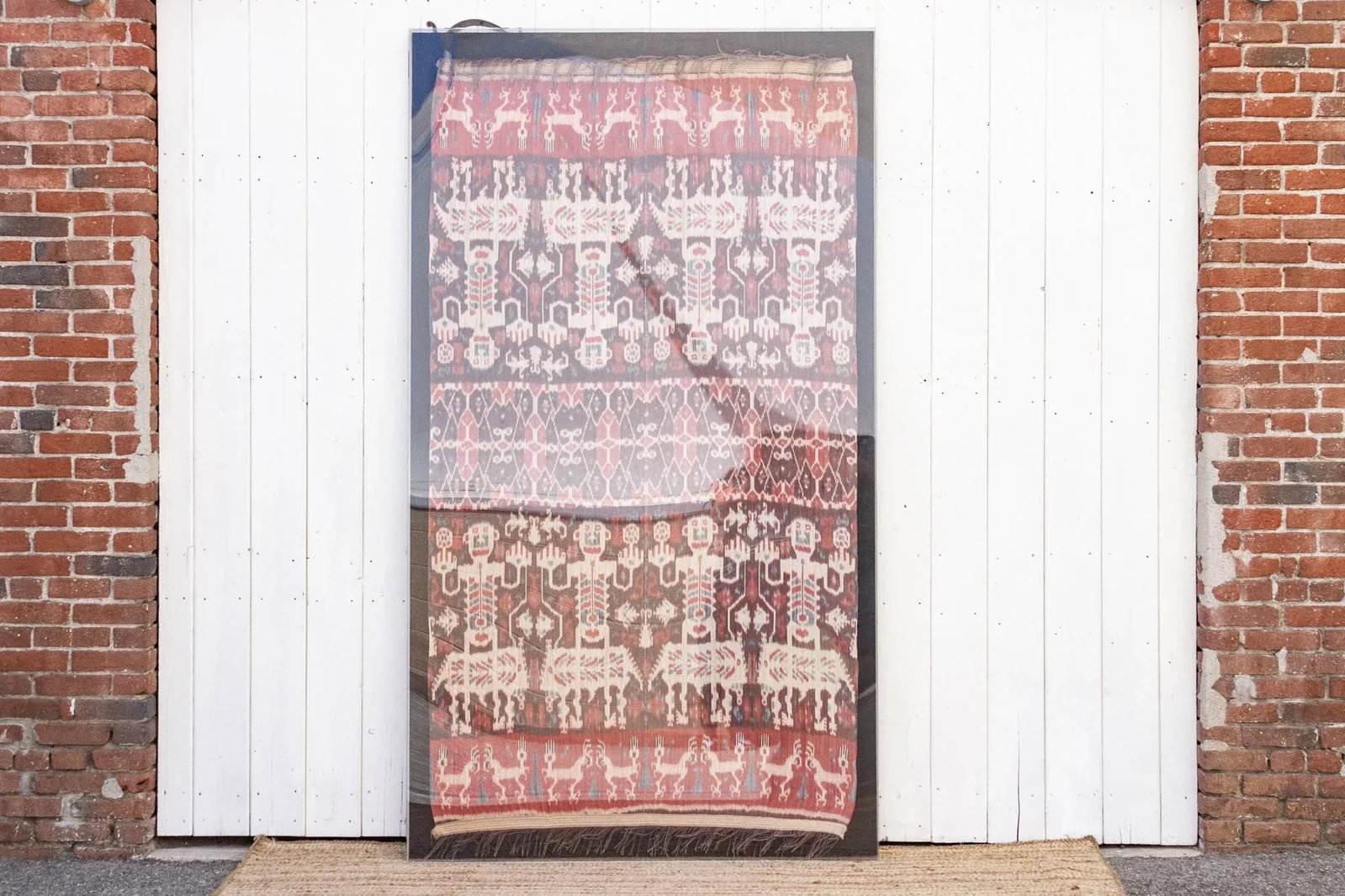 Large Antique Framed Sumatran Ikat - 4