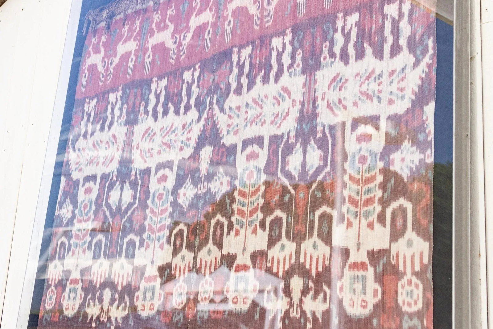 Large Antique Framed Sumatran Ikat - 5