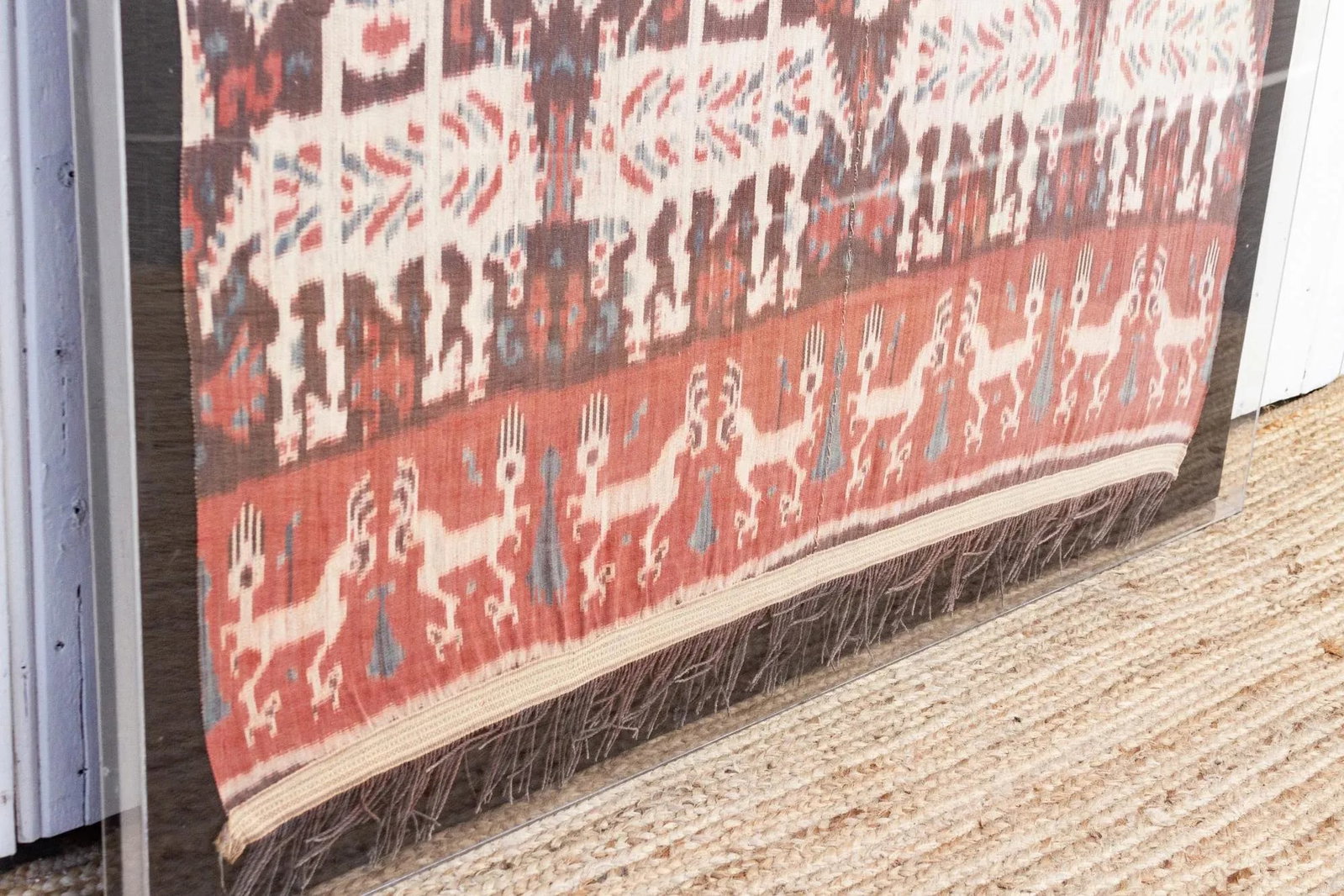 Large Antique Framed Sumatran Ikat - 7