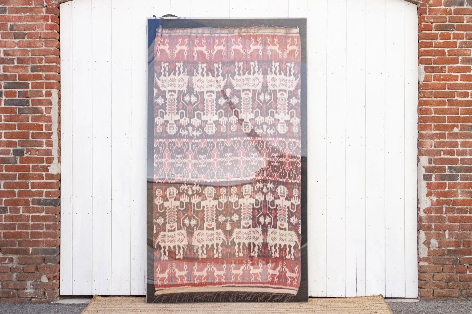 Large Antique Framed Sumatran Ikat - 9