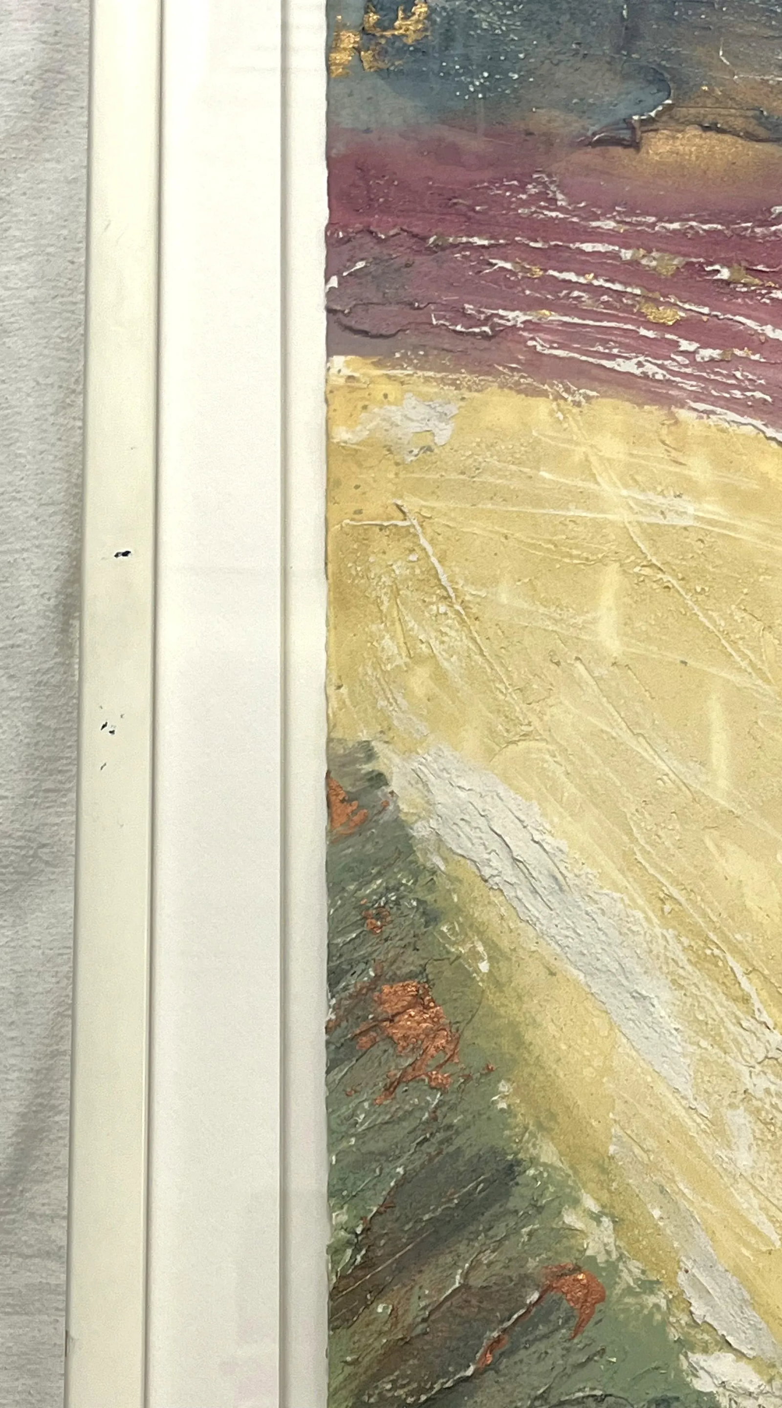 Original Becky Sansing (American, 20th Century) Framed Mixed Media Art Titled Brilliance IV - 10