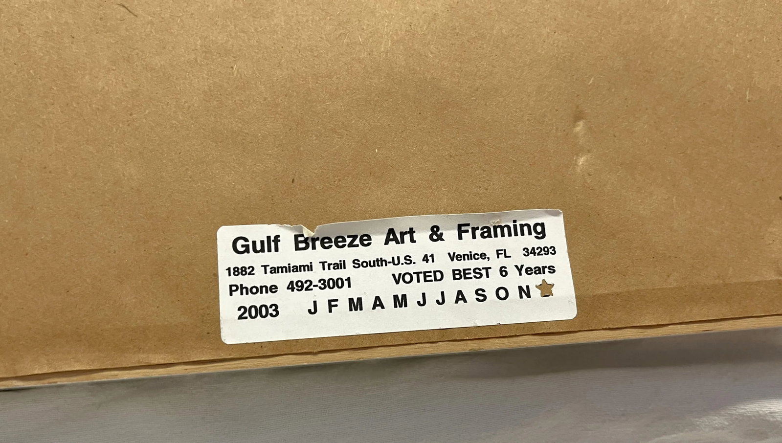 Original Becky Sansing (American, 20th Century) Framed Mixed Media Art Titled Brilliance IV - 12