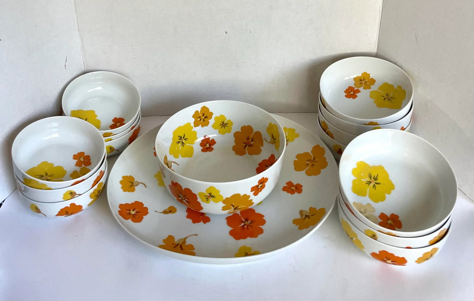 1960's Suisse Switzerland "Lugano" Porcelain Floral Dinnerware Set - 5