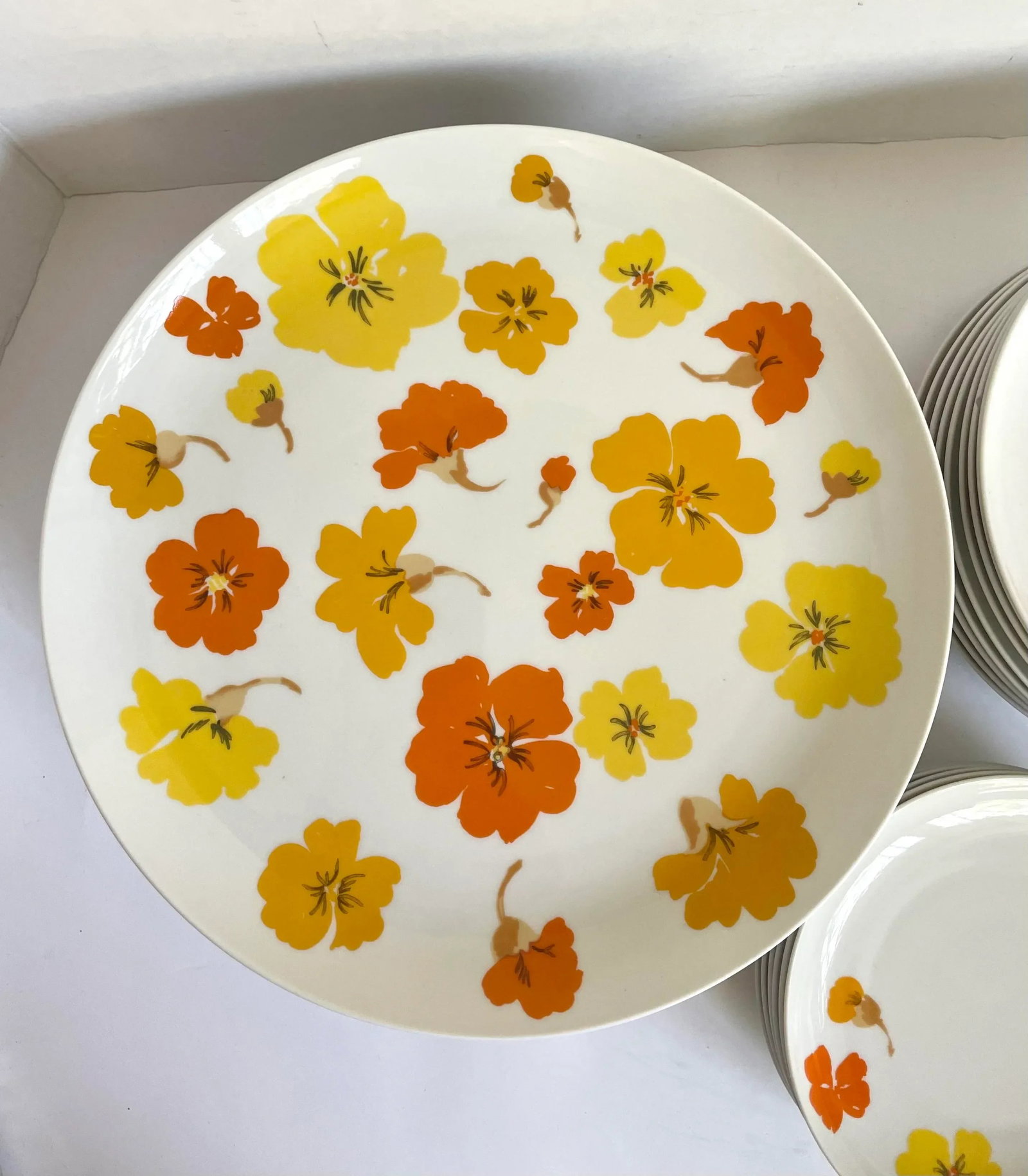1960's Suisse Switzerland "Lugano" Porcelain Floral Dinnerware Set - 9