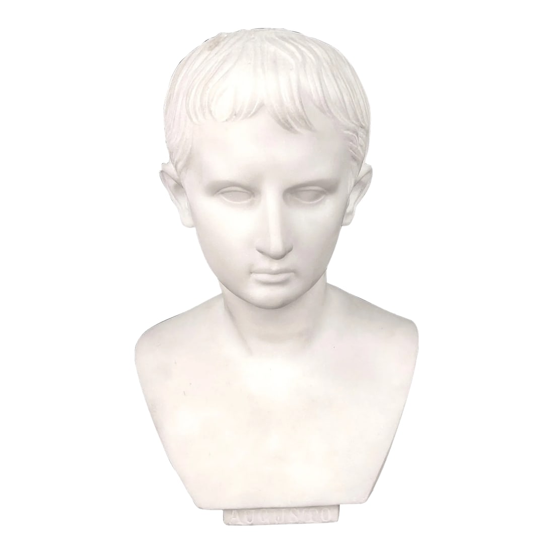 19th Century Italian Grand Tour Augustus Caesar Bust by Antonio Frilli (1 of 9)