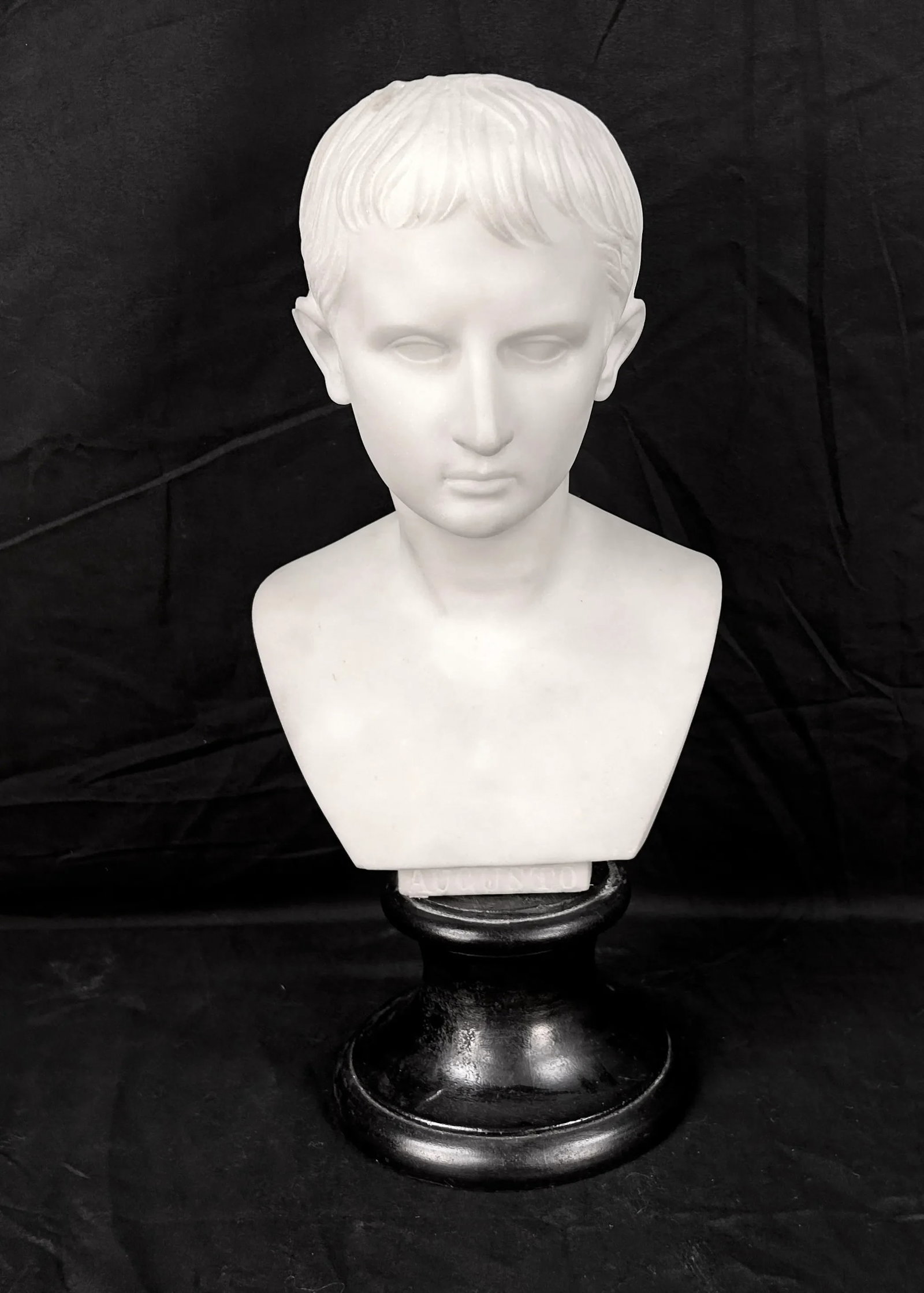 19th Century Italian Grand Tour Augustus Caesar Bust by Antonio Frilli - 9