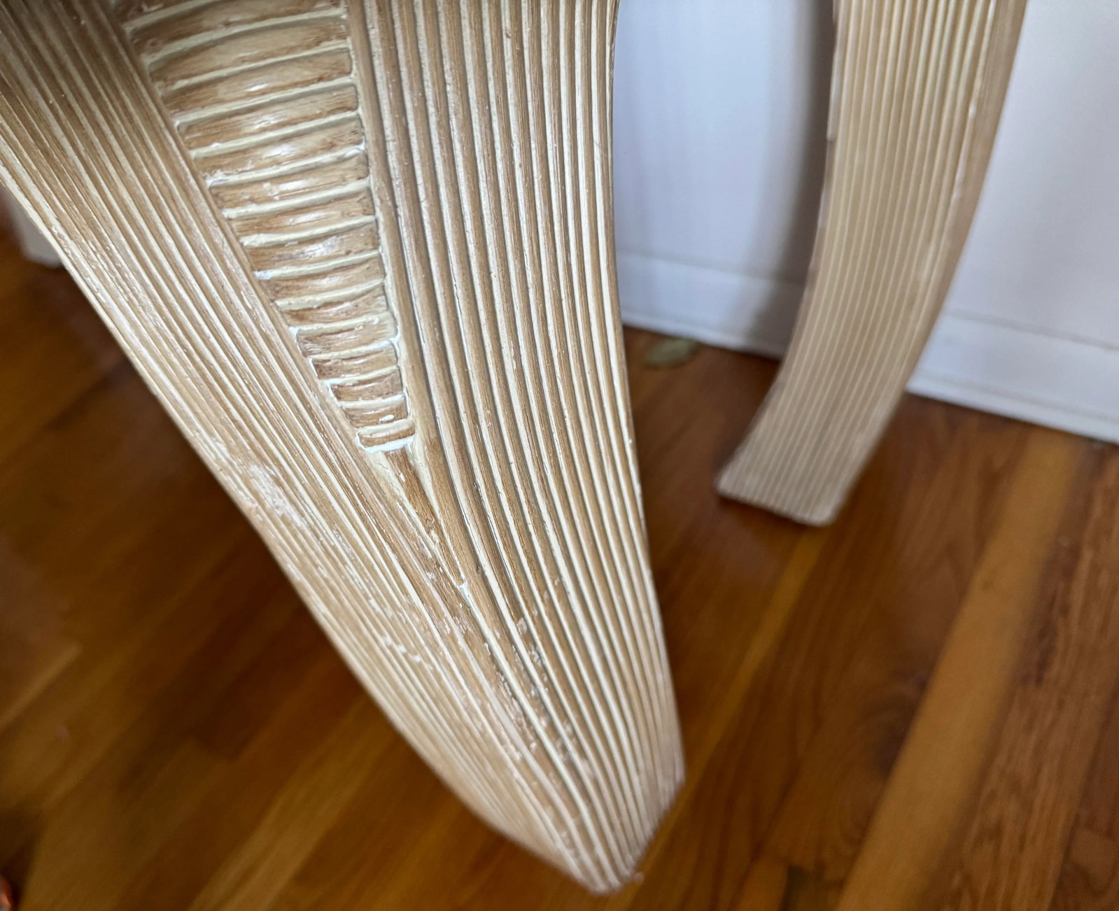 Late 20th Century Pencil Reed Console Entry Table in Style of Karl Springer - 6