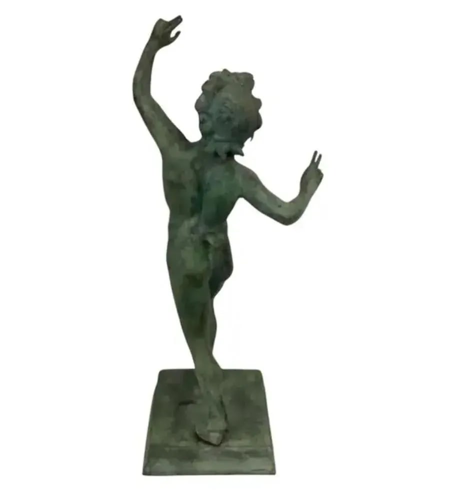 Italian Grand Tour Bronze Model of Dancing Faun of Pompeii - 2