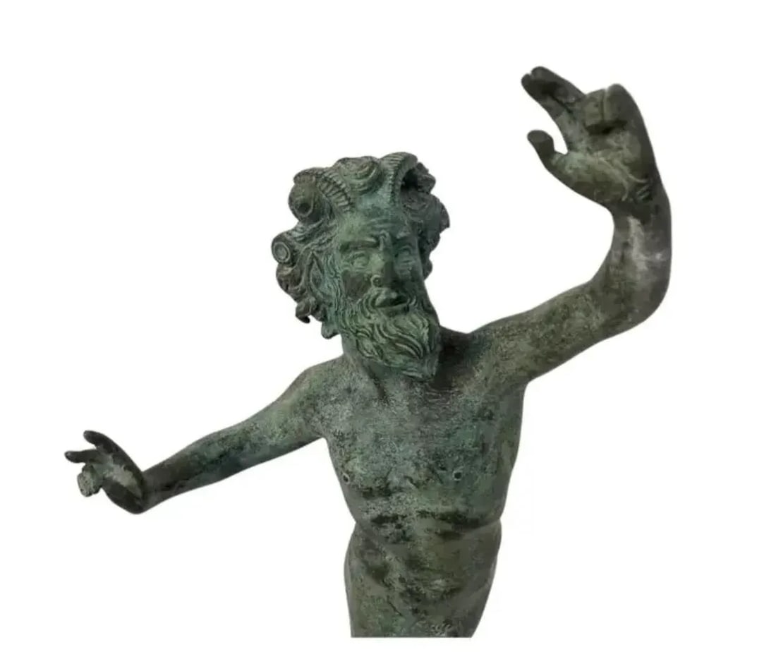 Italian Grand Tour Bronze Model of Dancing Faun of Pompeii - 3