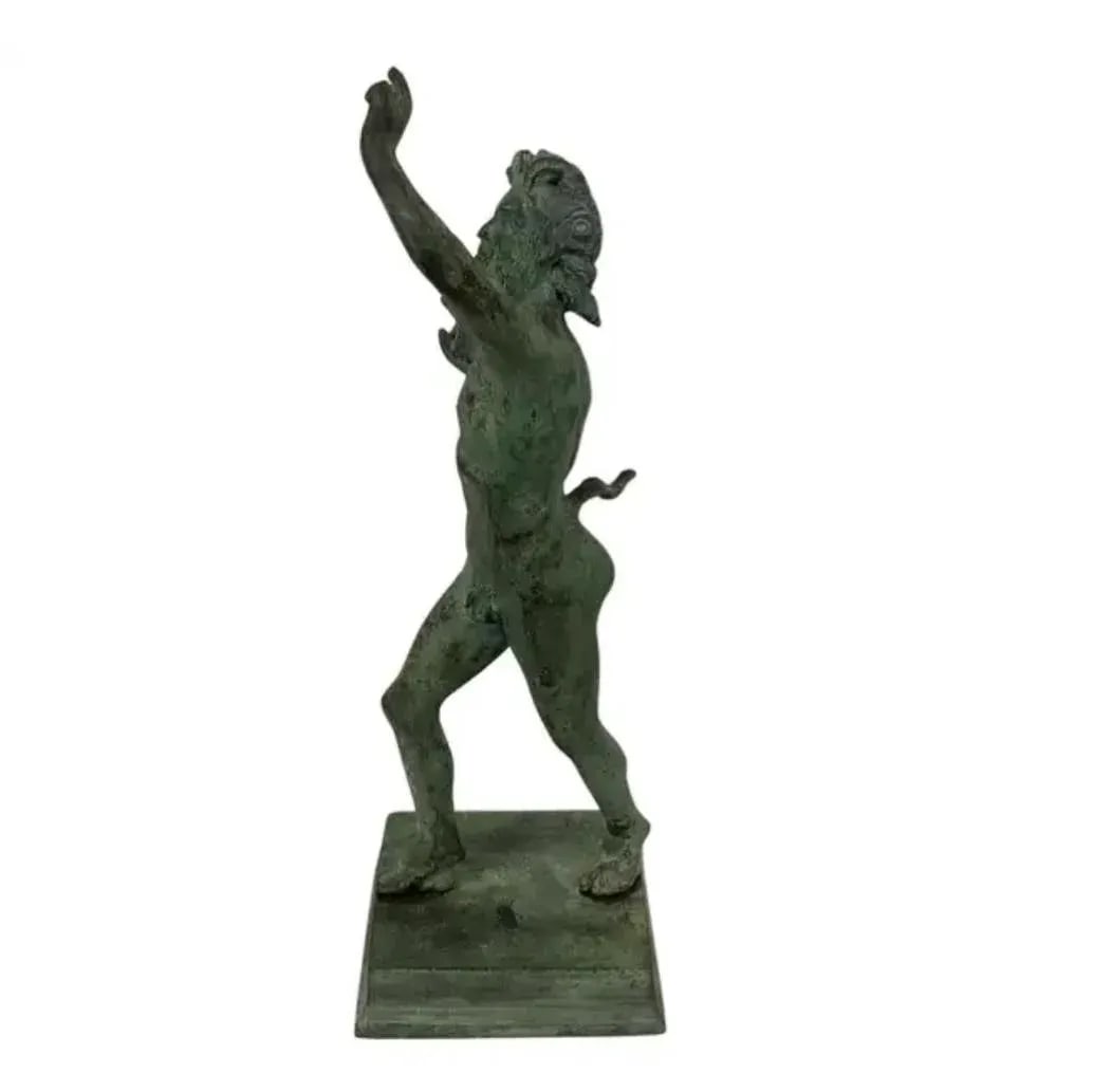 Italian Grand Tour Bronze Model of Dancing Faun of Pompeii - 4
