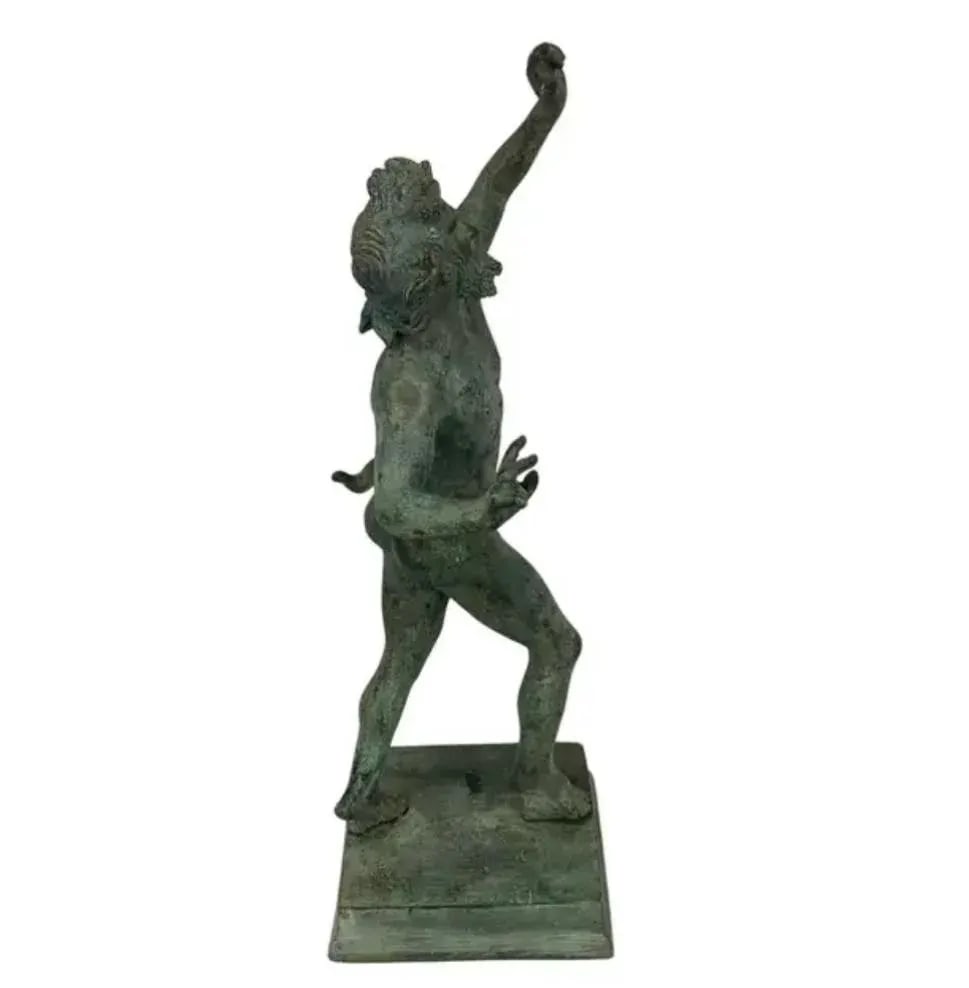 Italian Grand Tour Bronze Model of Dancing Faun of Pompeii - 6