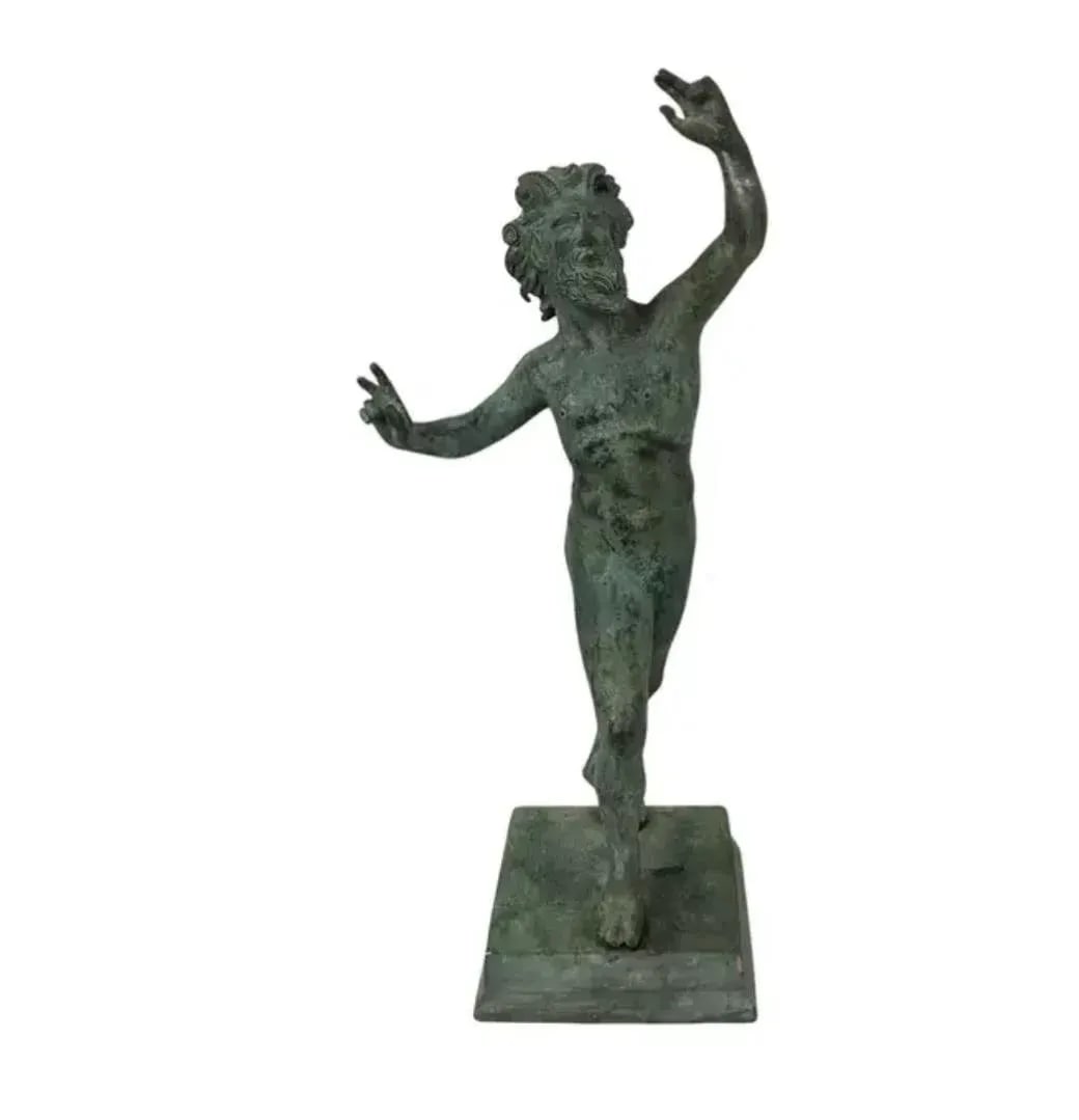 Italian Grand Tour Bronze Model of Dancing Faun of Pompeii - 8