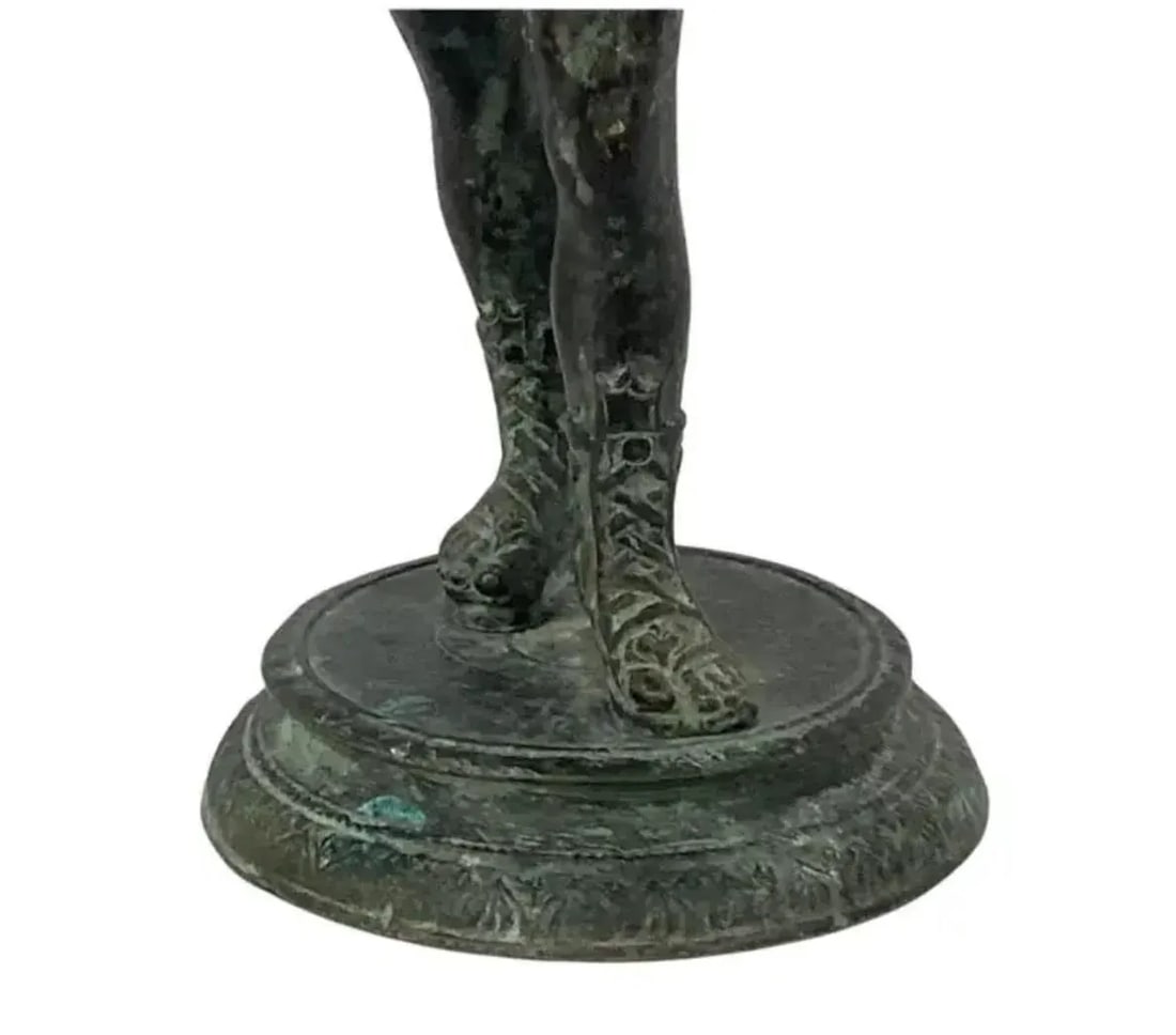 Italian Grand Tour Classical Verdigris Bronze Sculpture of Narcissus - 3