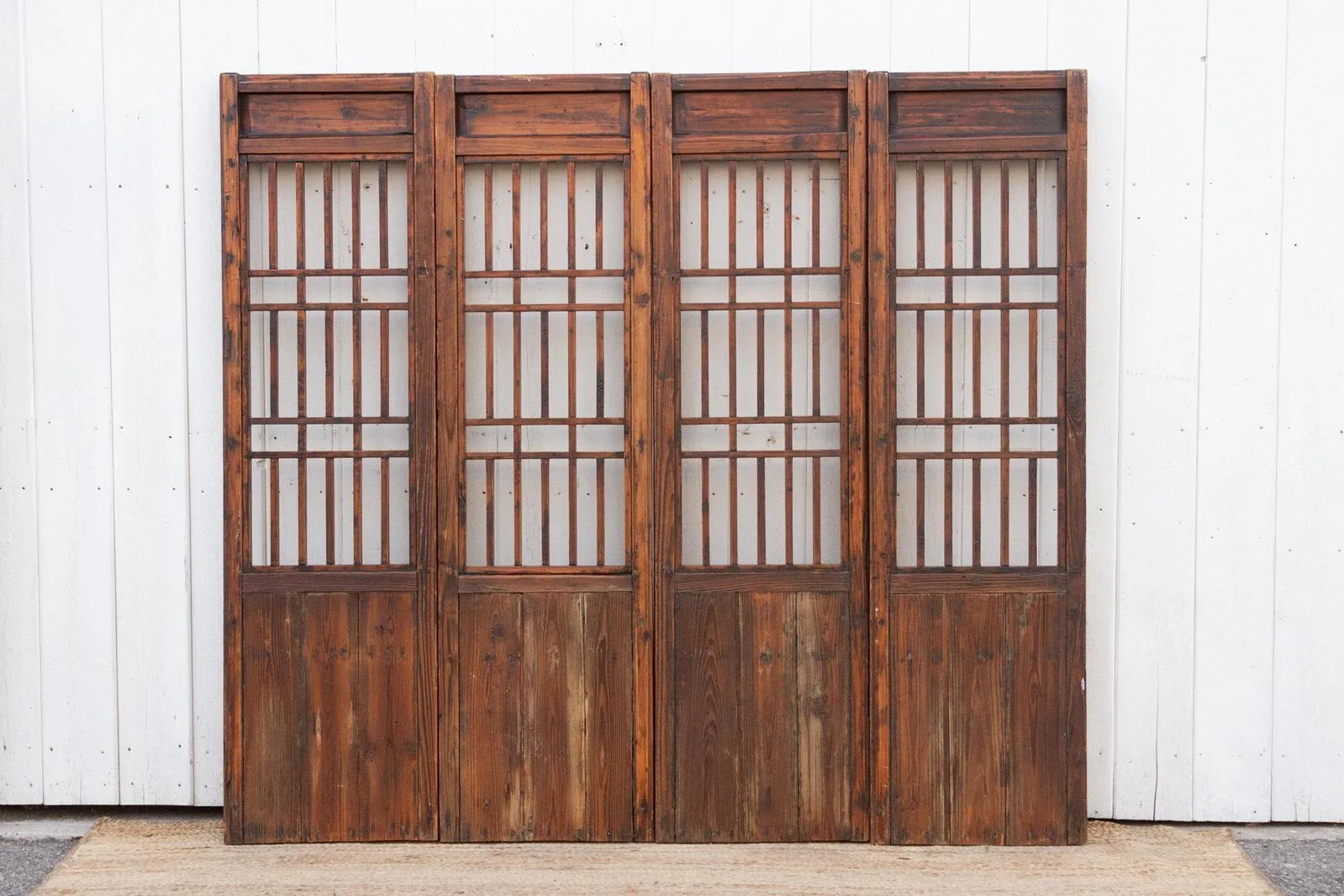Set of Four, 19th Century Farmhouse Screen Panels - 8