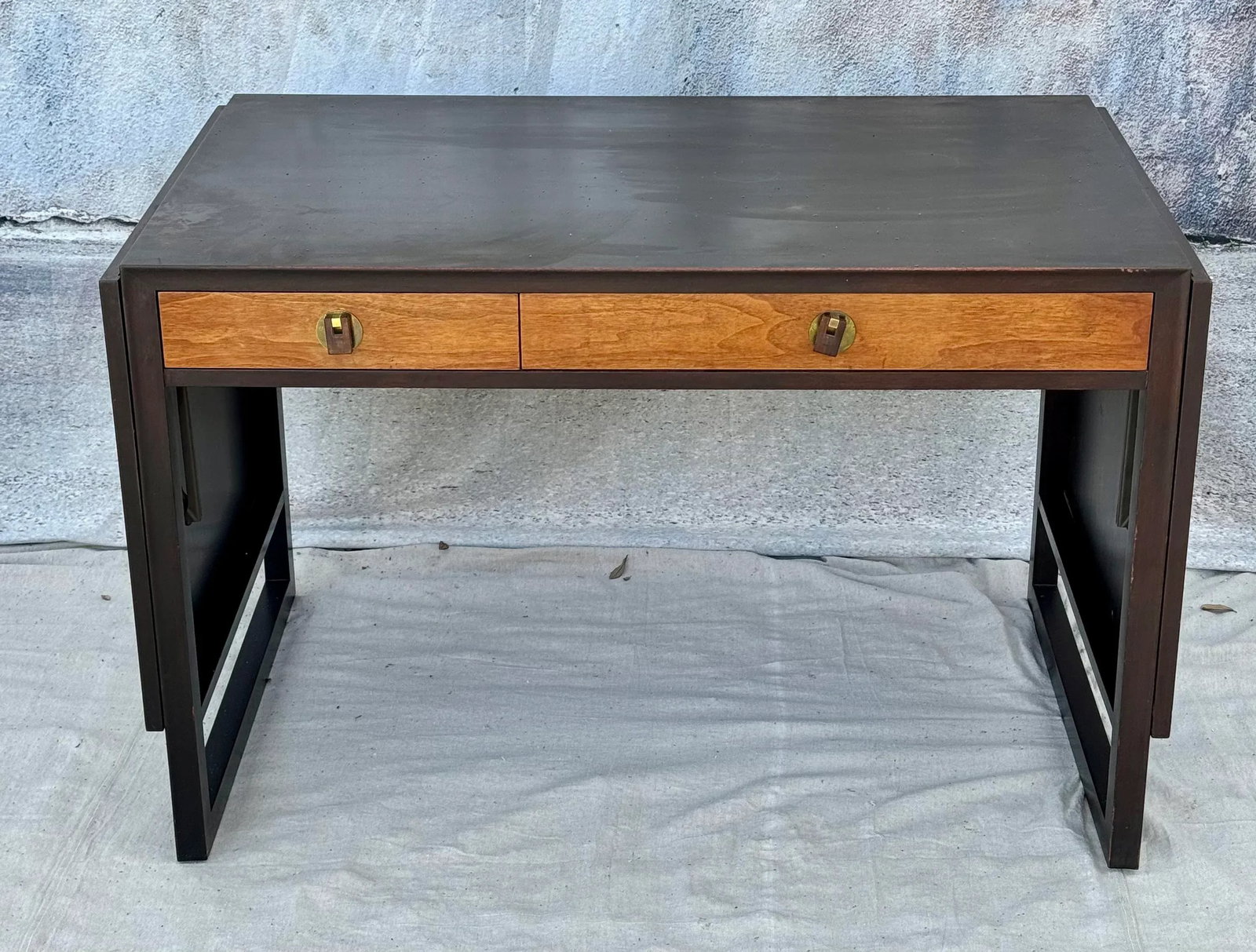 Edward Wormley for Dunbar Desk With Drop Leaves and File Cabinet - 11