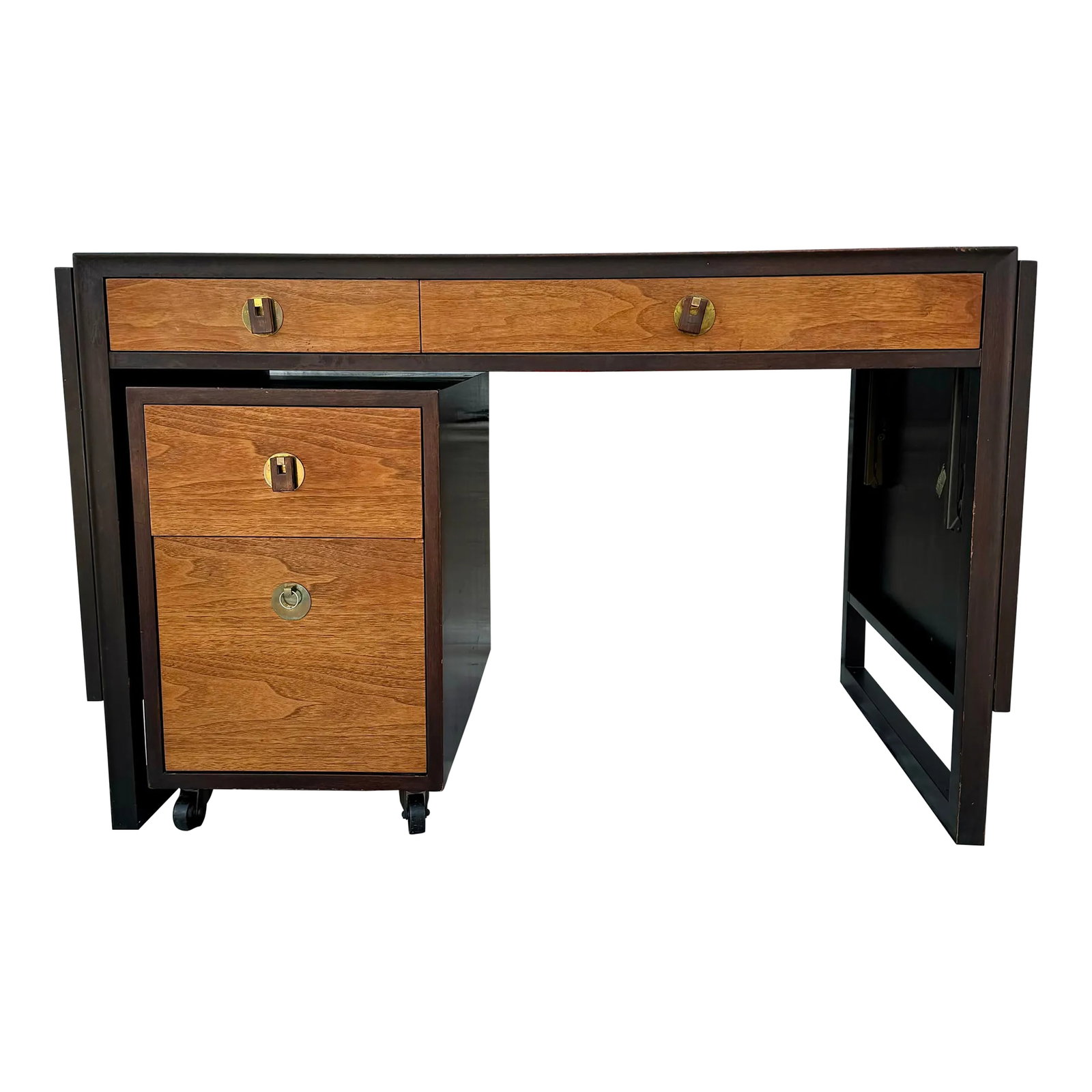 Edward Wormley for Dunbar Desk With Drop Leaves and File Cabinet (1 of 12)