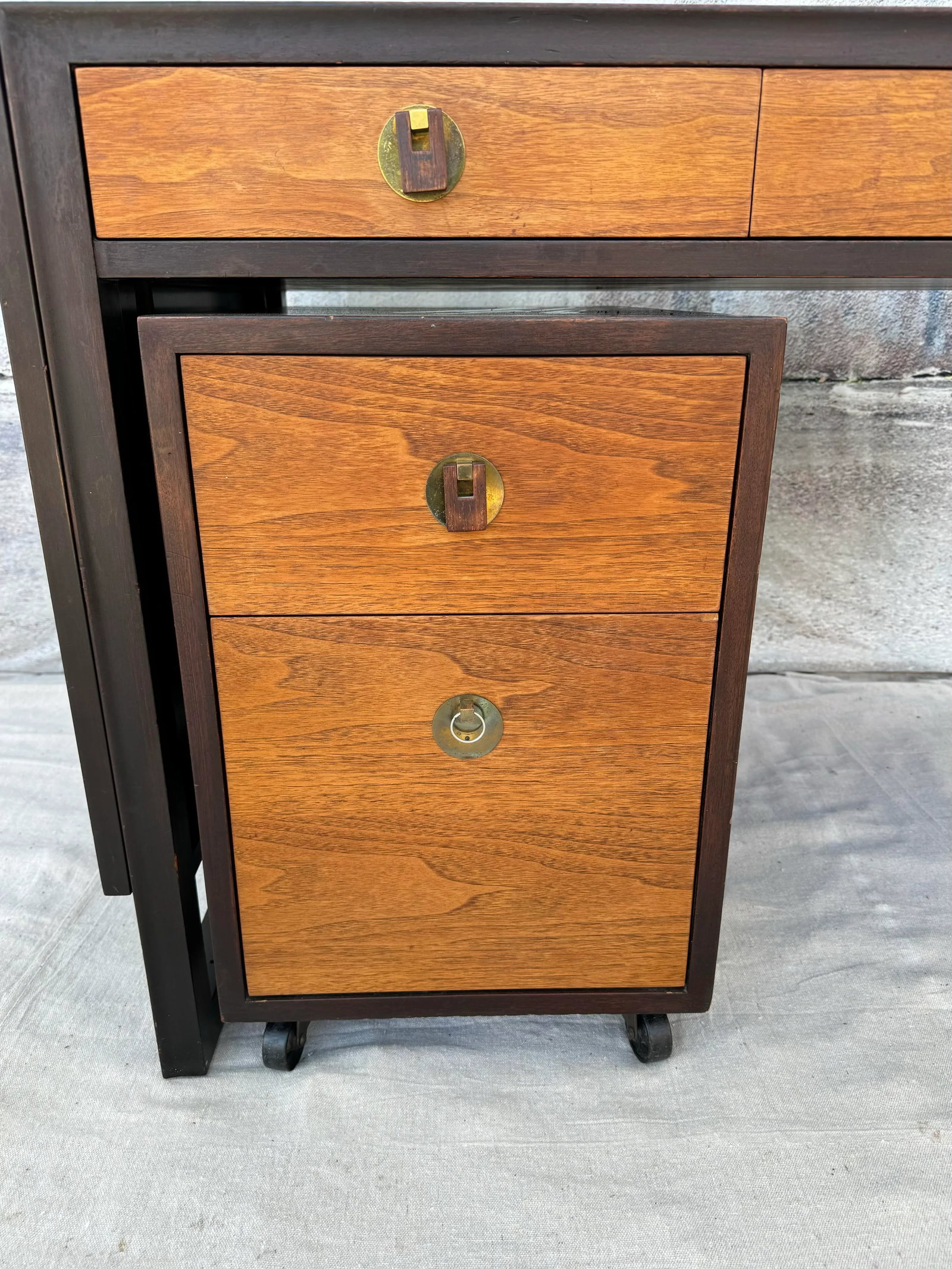 Edward Wormley for Dunbar Desk With Drop Leaves and File Cabinet - 6