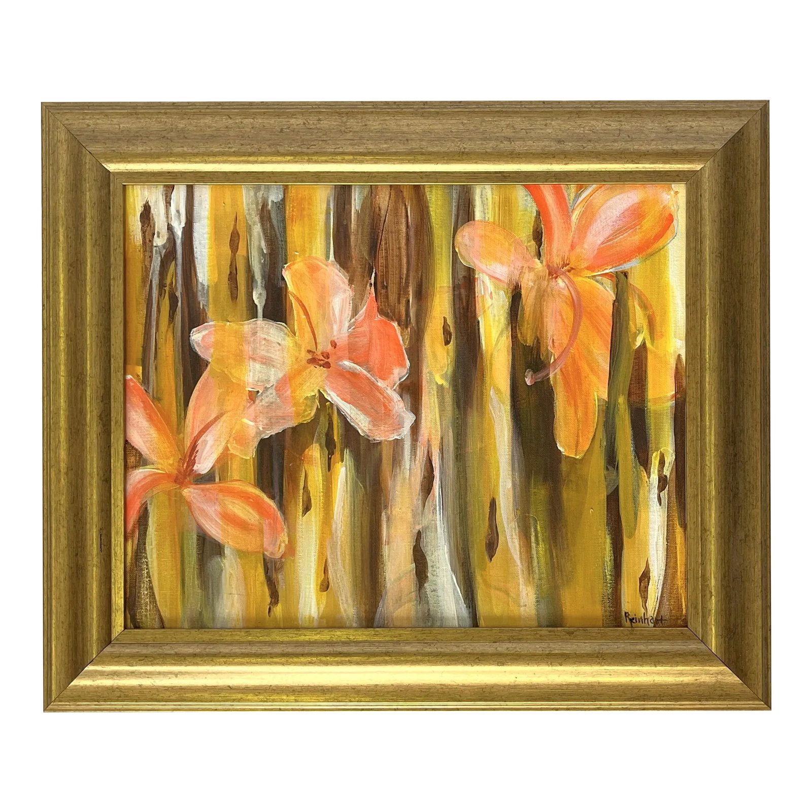 Signed Original Painting by Karen Reinhart (American, 1938-2023) Titled 'Flower Power' (1 of 12)