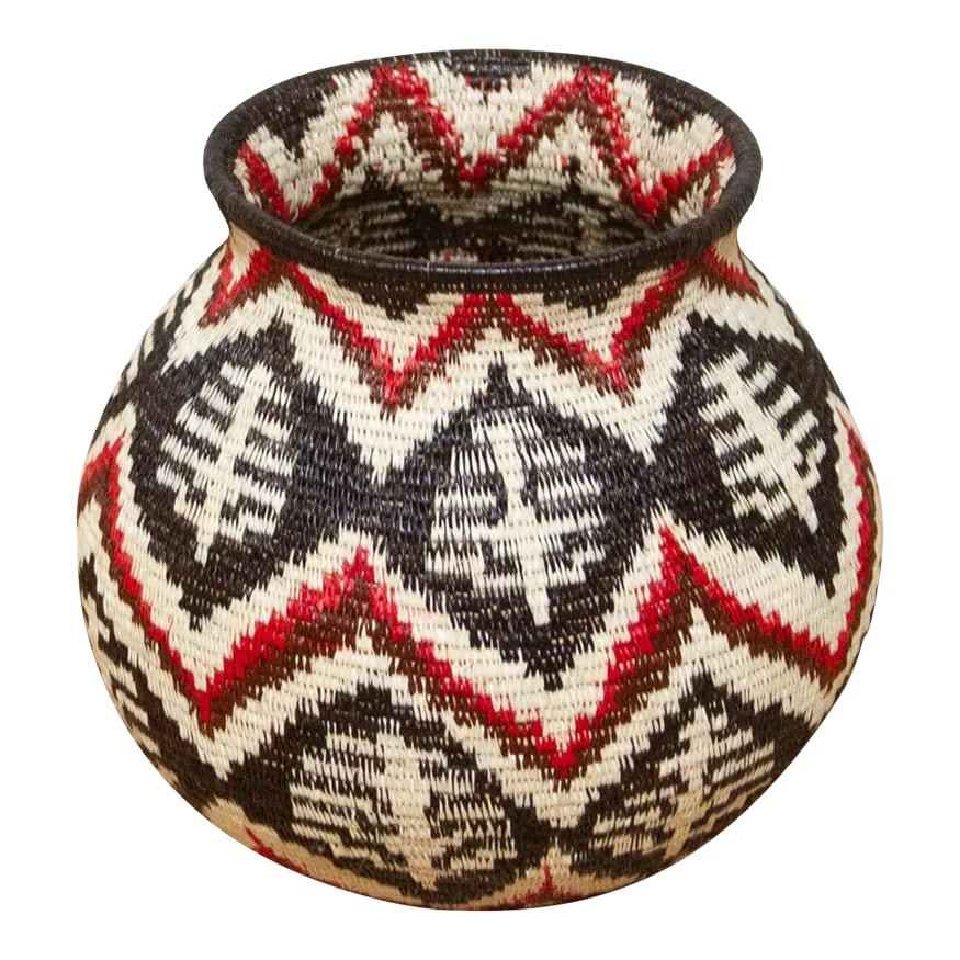 Black & Red Central American Embera Basket (1 of 7)