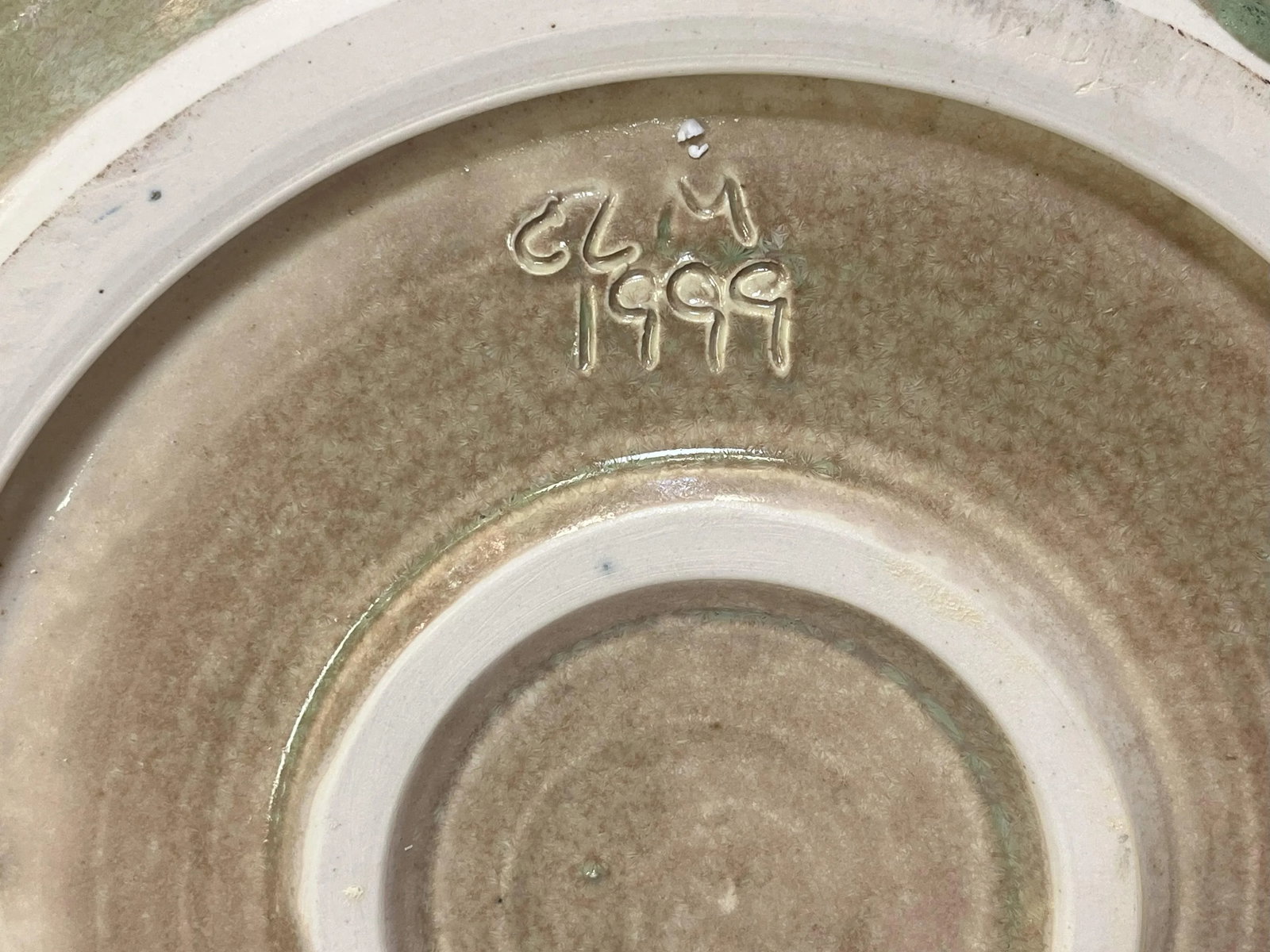 Vintage Large Artisan Pottery Plate With Crystalline and Metallic Bronze Glazes - 6