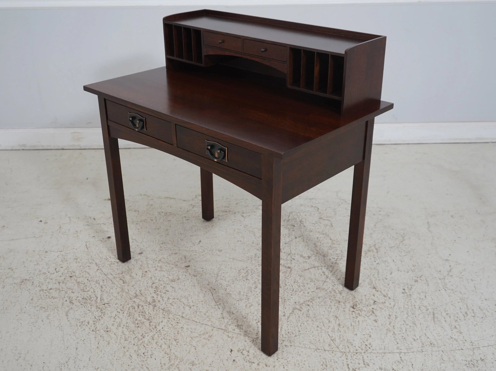 Stickley Mission Oak Arts & Crafts Desk W. Cubby - 2