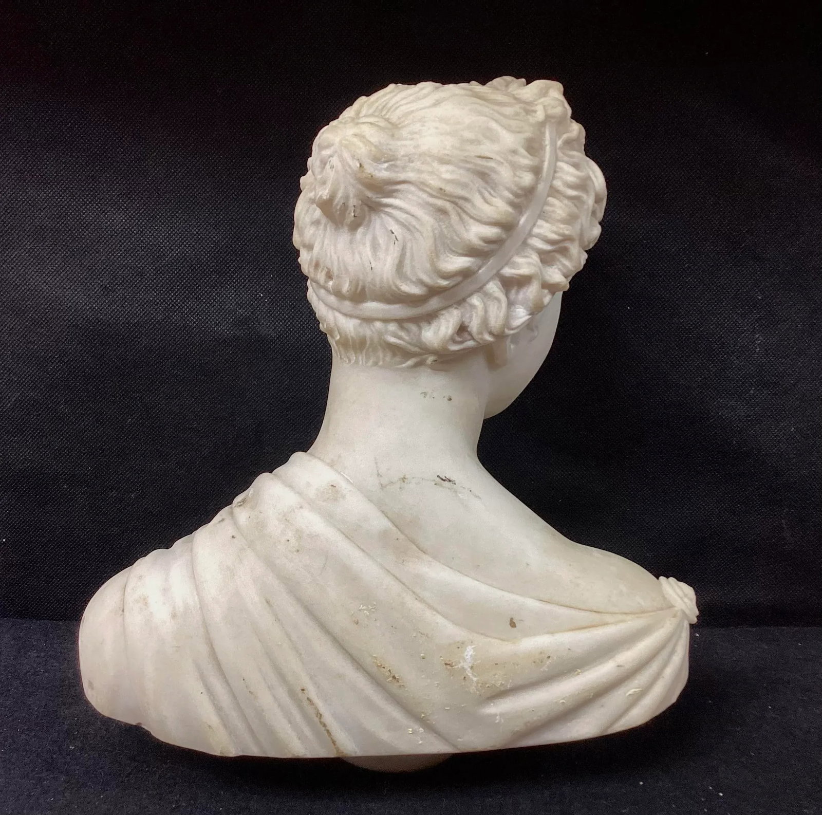 Italian Grand Tour Carved Marble Bust of Woman - 6