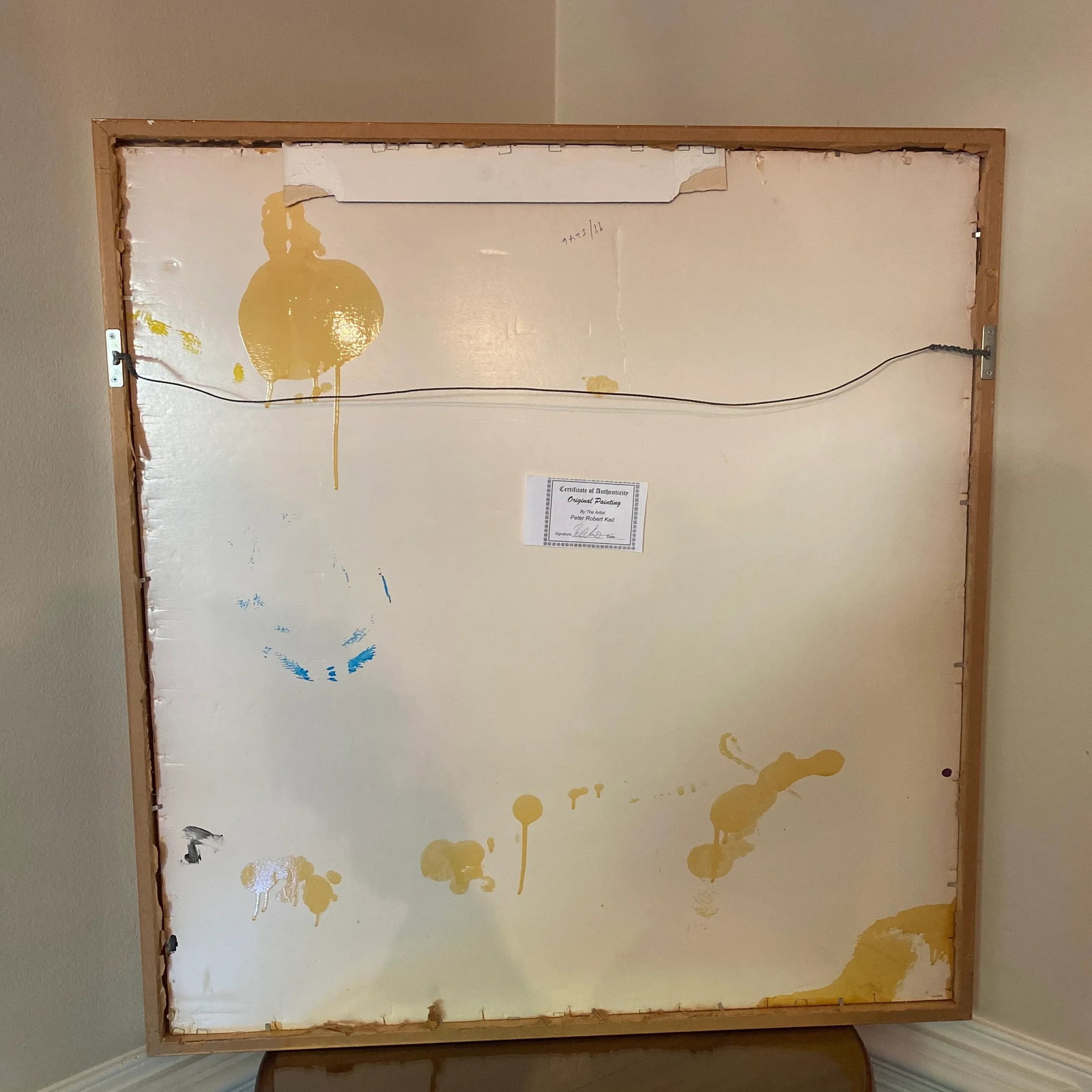 1970s Vintage Abstract Portraiture; Original Painting by Peter Robert Keil, Framed - 11