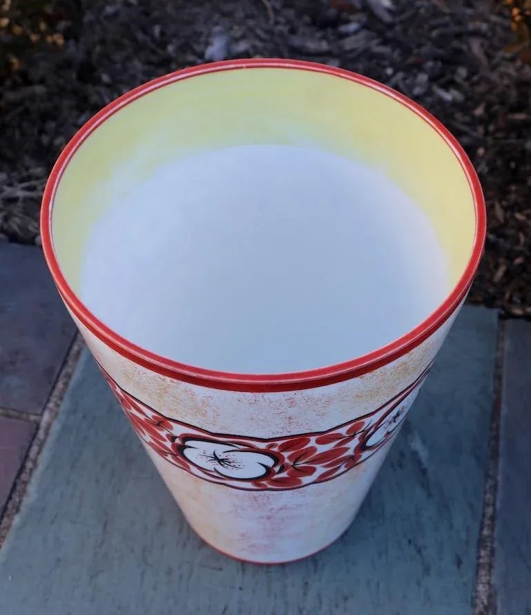 Hand Painted Art Deco Czechoslovakian Flower Vase - 5